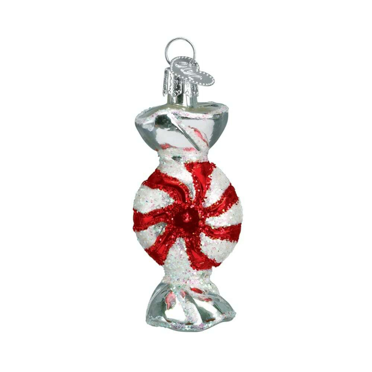 Peppermint Candy Glass Ornament - Front View