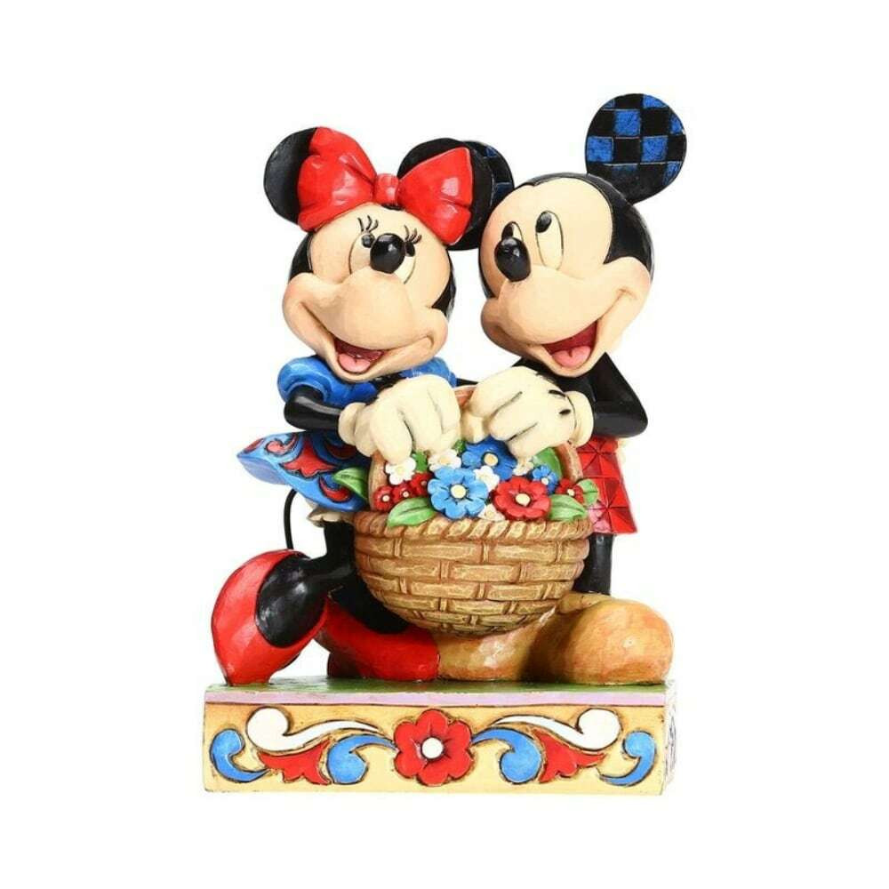 Jim Shore Mickey And Minnie With Basket 