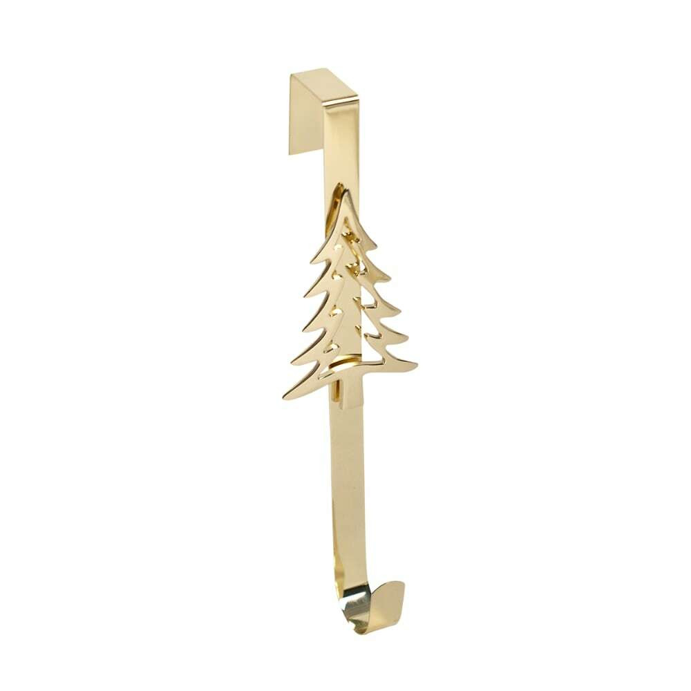 Gold Metal  Wreath  Holder With Tree 