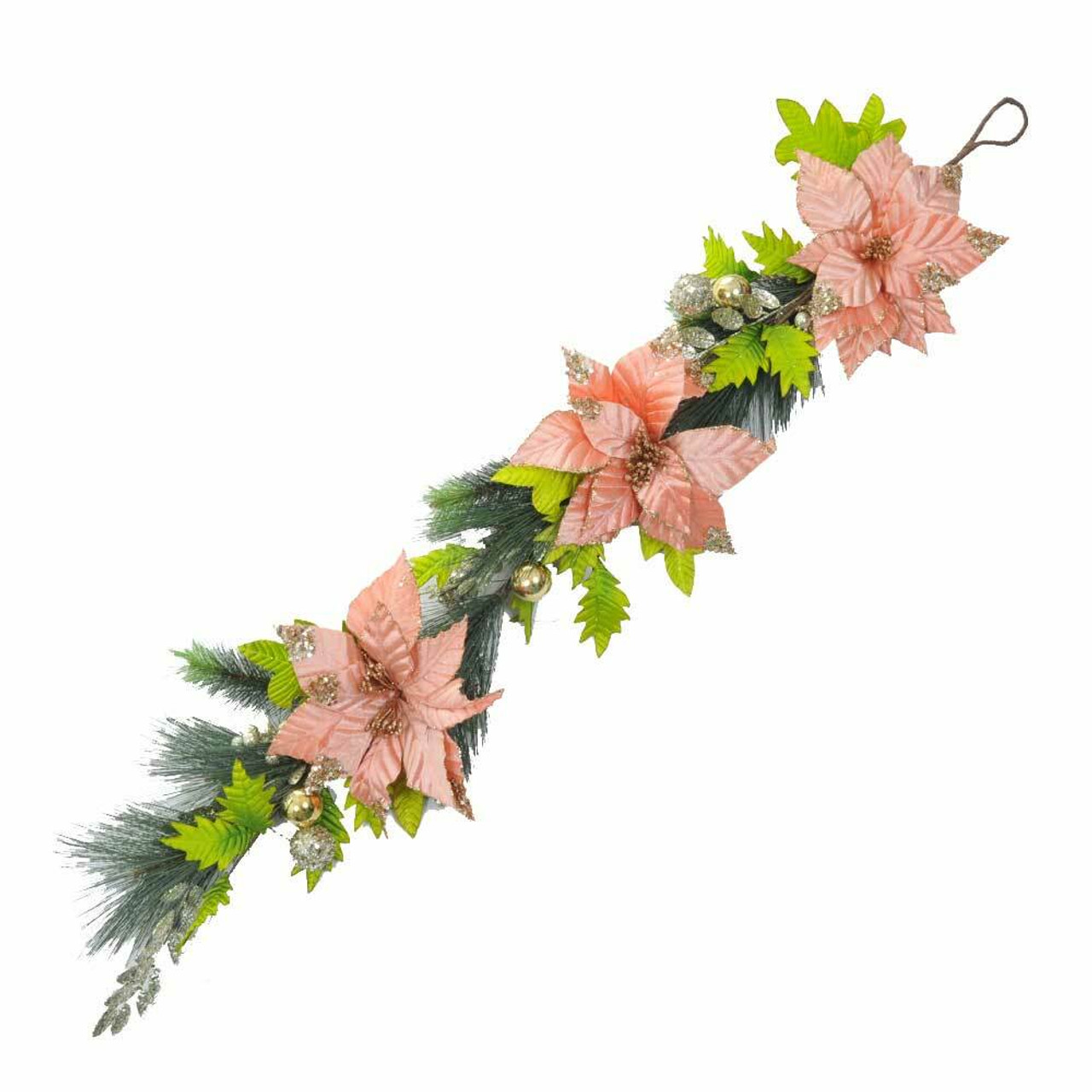 Blush Poinsettia Garland