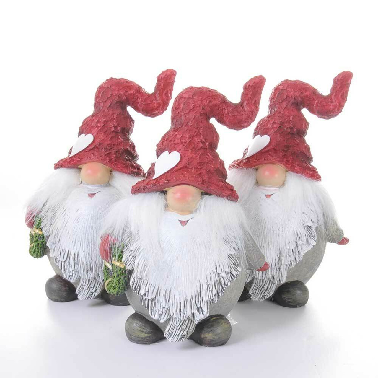 Prague Red Grey Santa With Wreath 