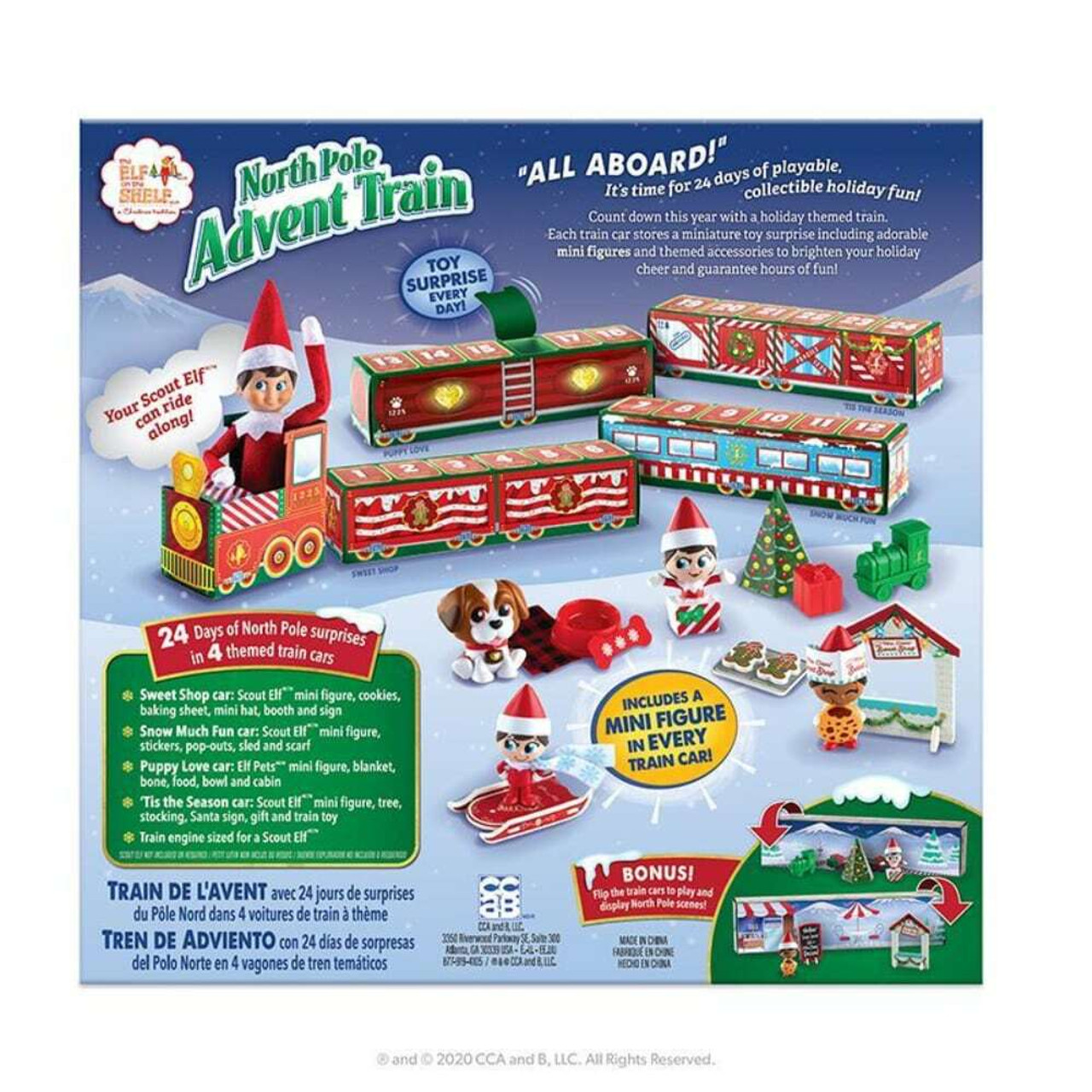 Elf On The Shelf North Pole Advent Train - Christmas Elves