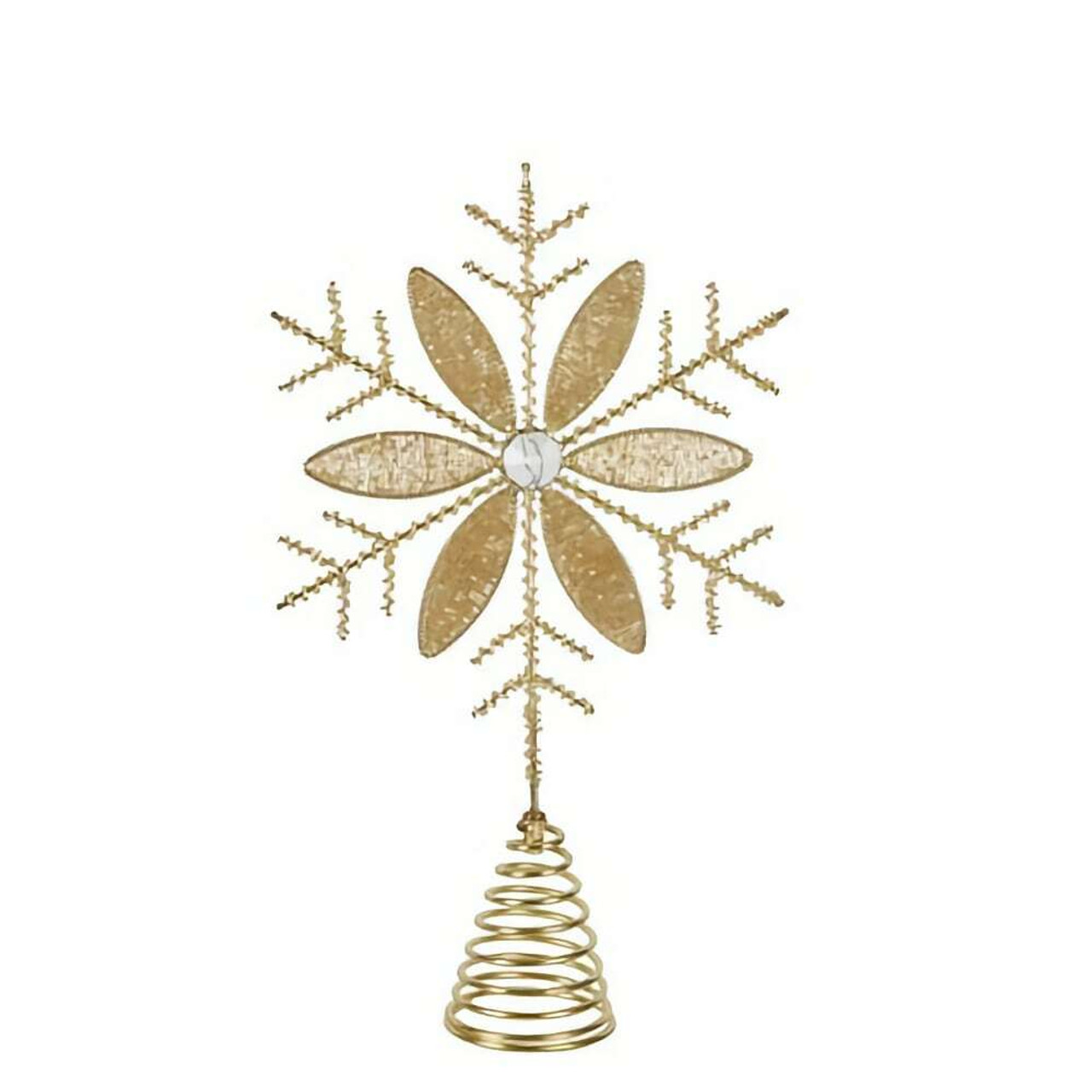 Gold Beaded Snowflake Topper 