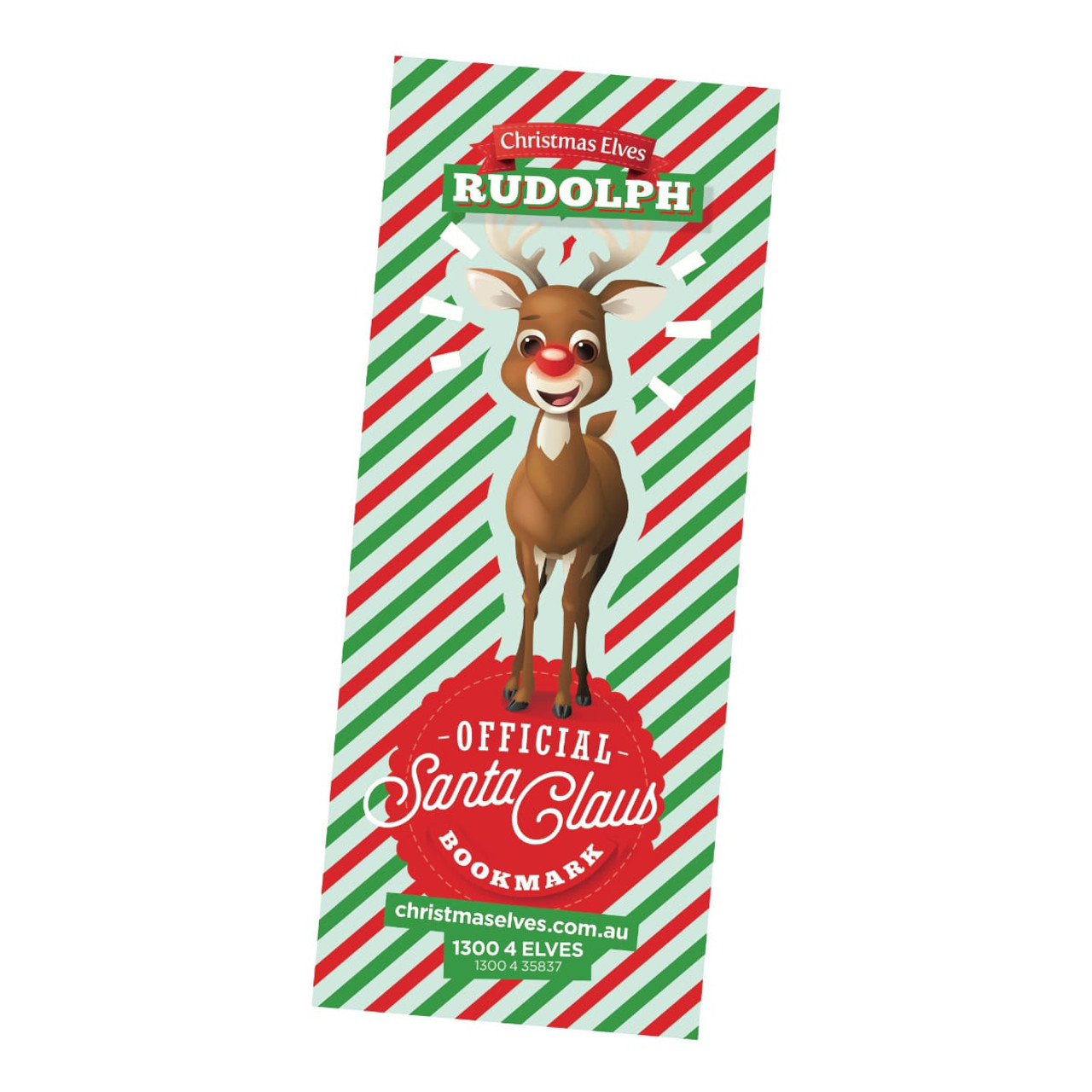 Printable Rudolph Bookmark by Christmas Elves
