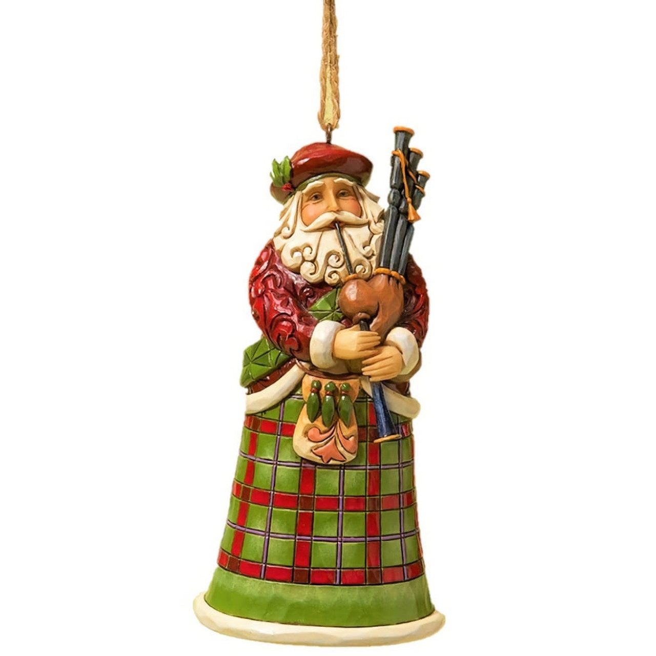 Jim Shore Scottish Santa Ornament