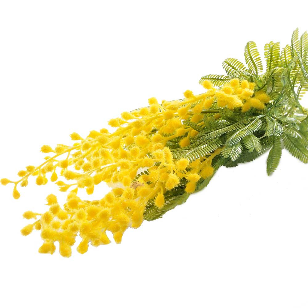 Native Yellow Green Mimosa Spray 70cm Christmas Elves