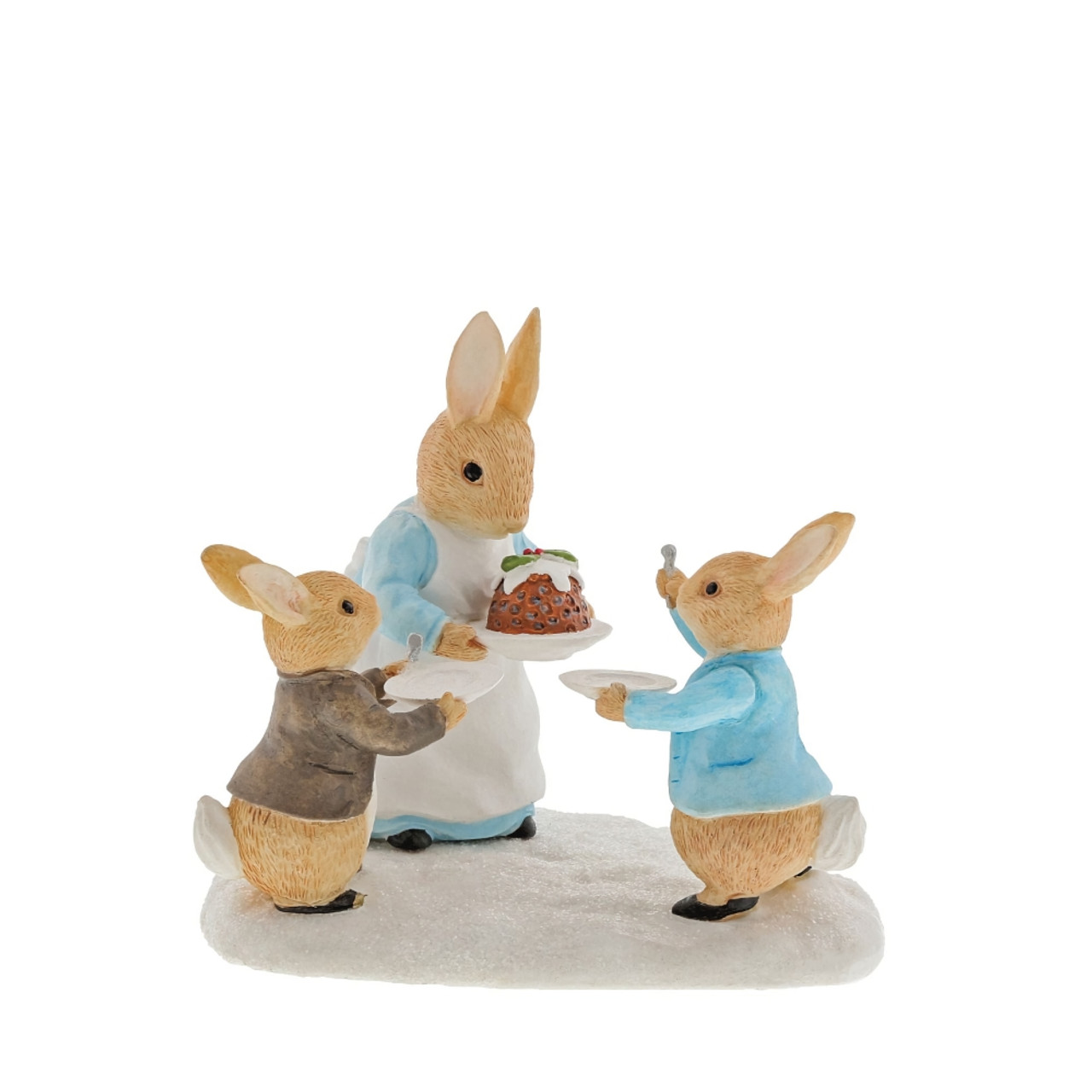 Beatrix Potter MRS Rabbit with Christmas Pudding 