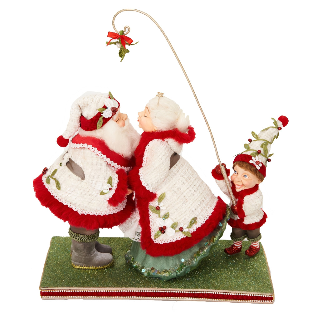 Katherines Collection Santa and Mrs. Claus Under Mistletoe