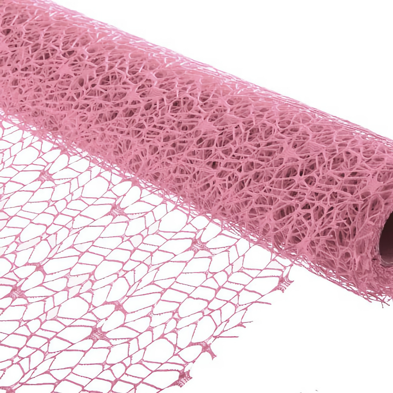Baby Pink Lace Spider Mesh Roll