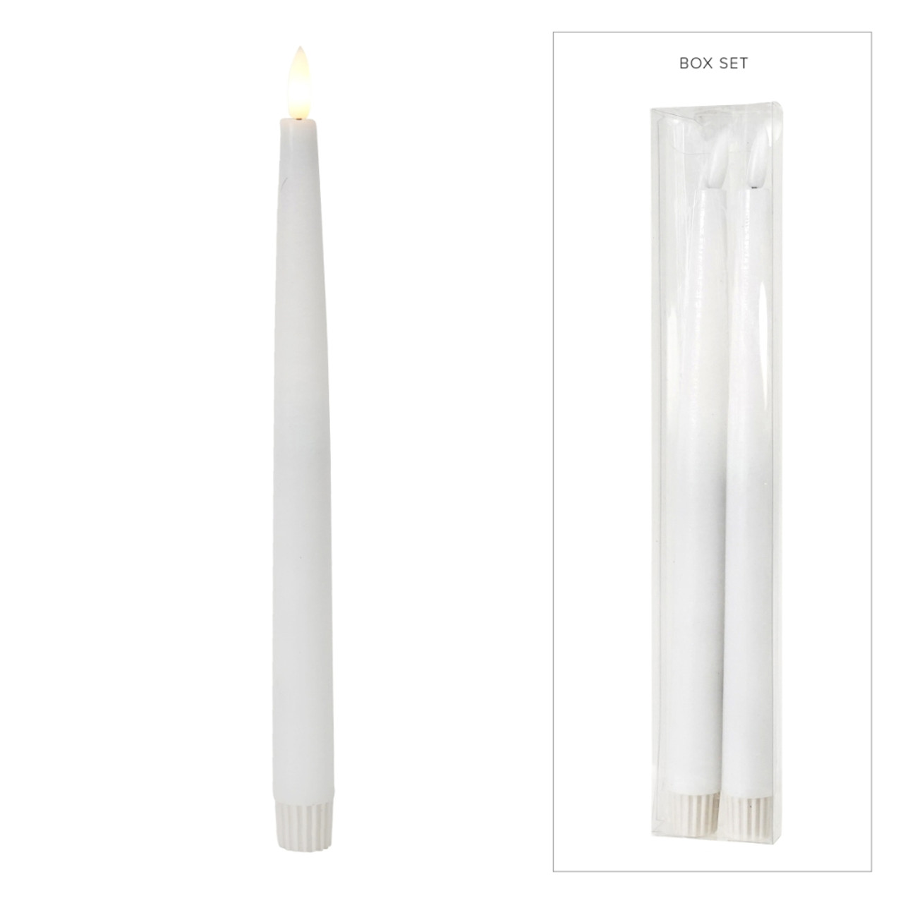 White Heaven Led Battery Tapers (Pack of 2)