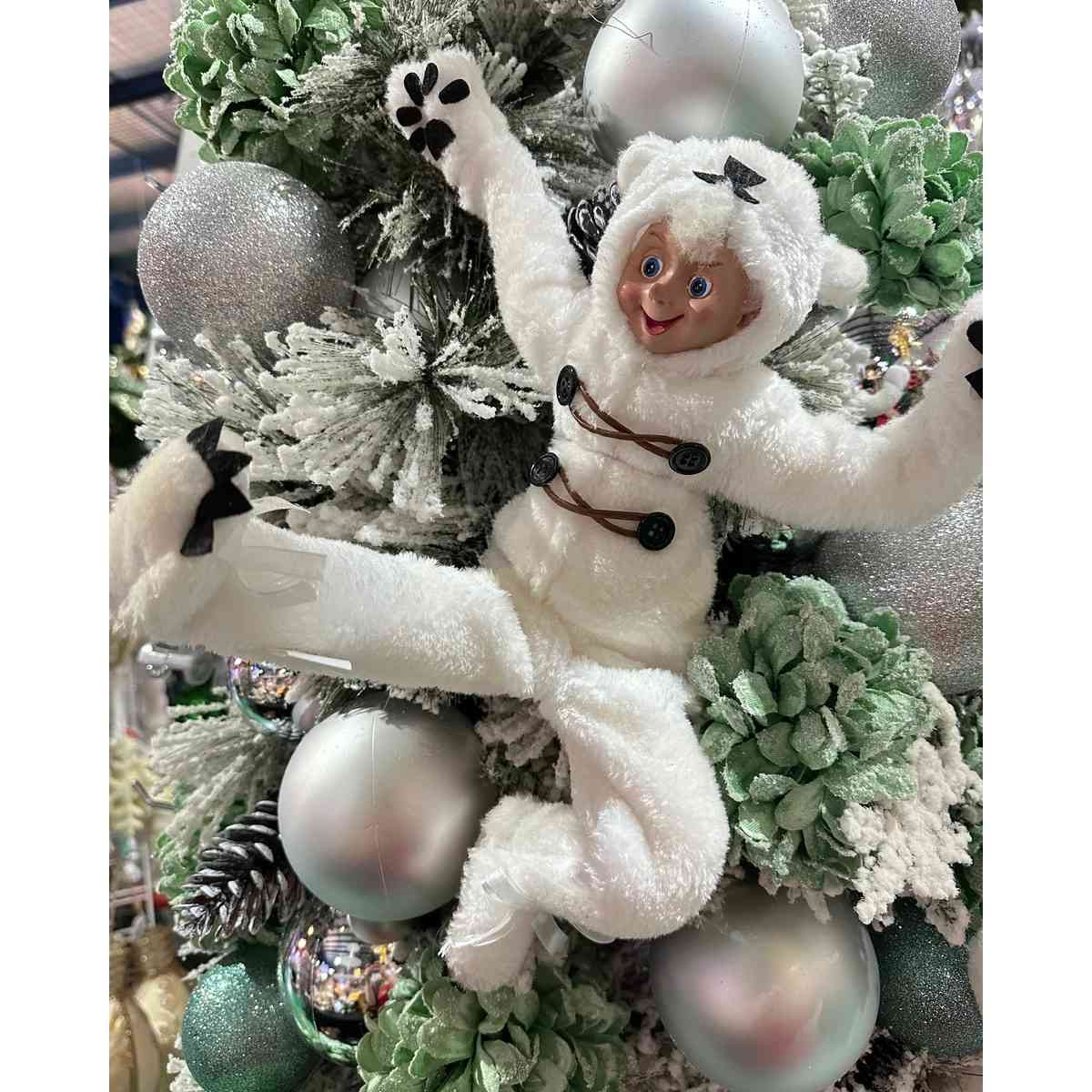 Polar Bear Posable Elf 40.5cm Christmas Elves