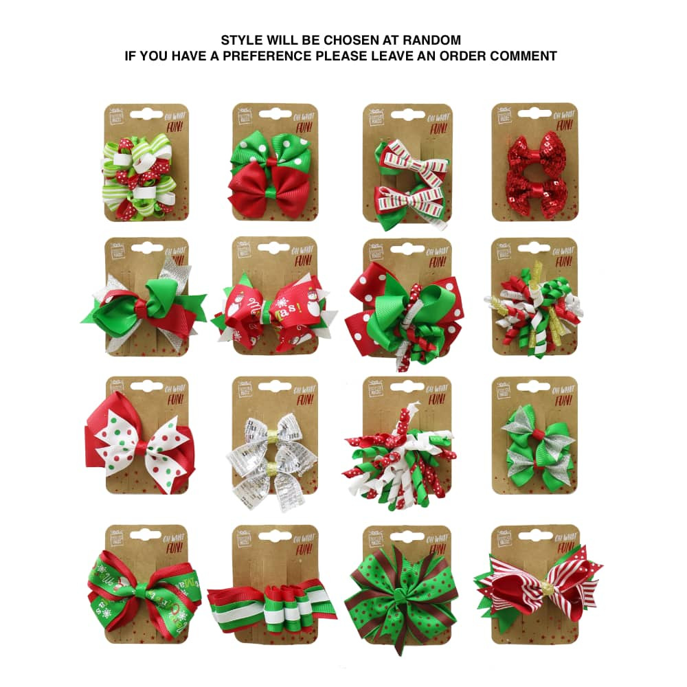 Hair Clip with Ribbon Bows (16 Styles) 