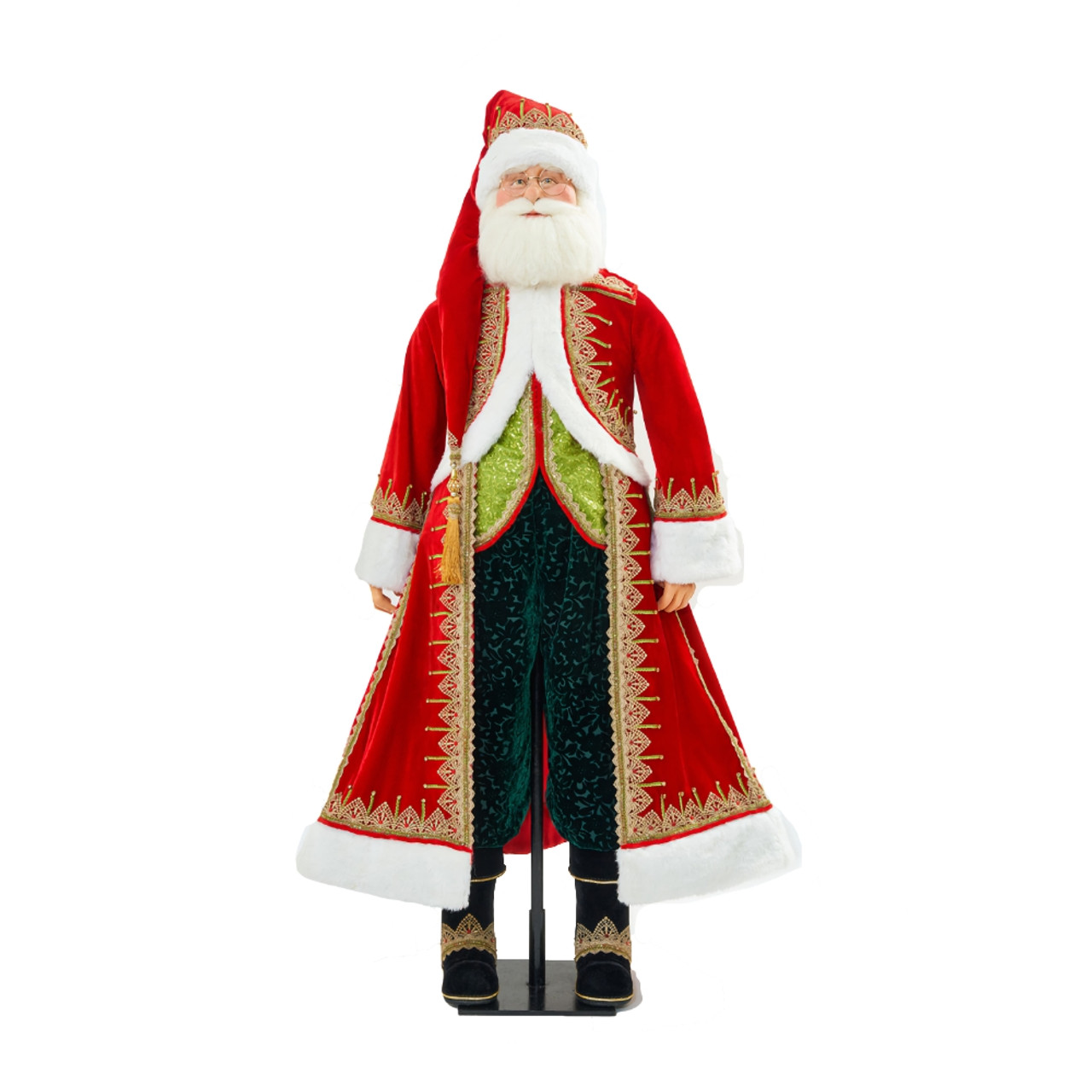 Katherines Gold Trim Father Christmas Life Size 
