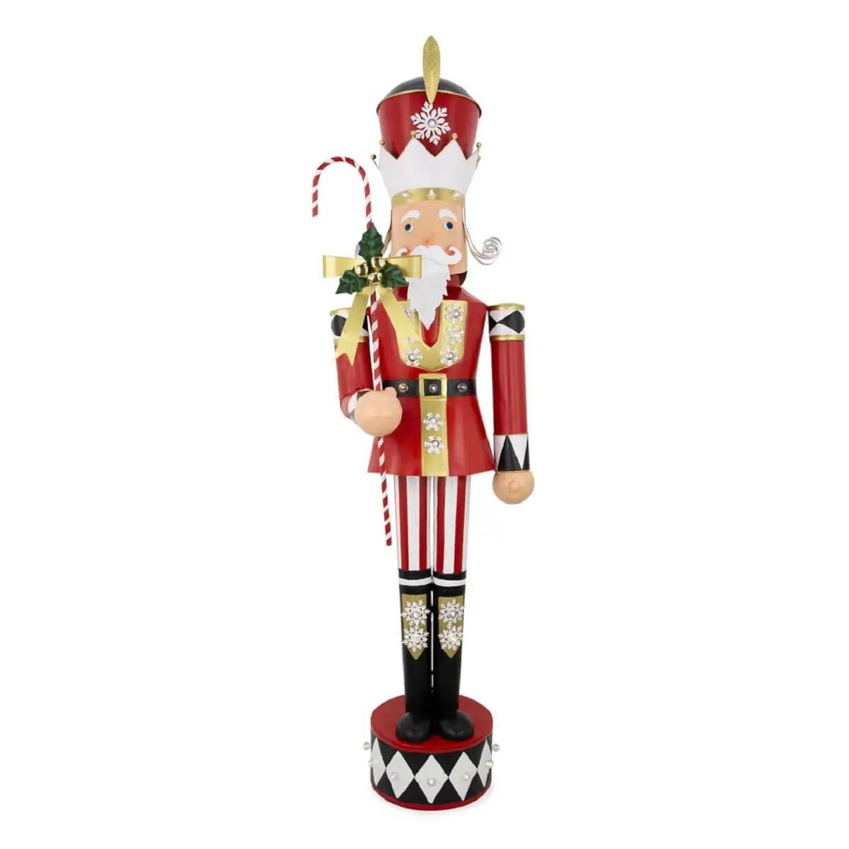 Festive Display Nutcracker With Candy Cane