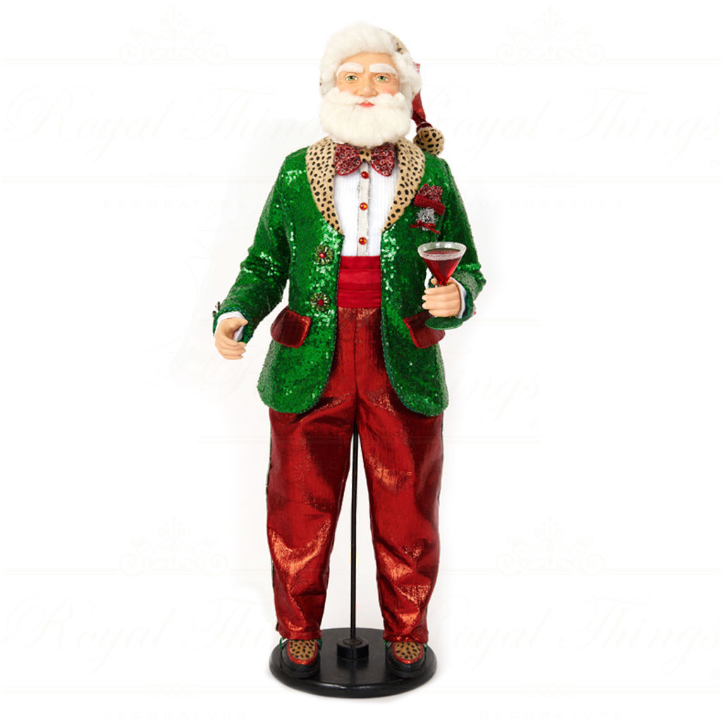 Katherines Kringle Santa with Green SequinJacket