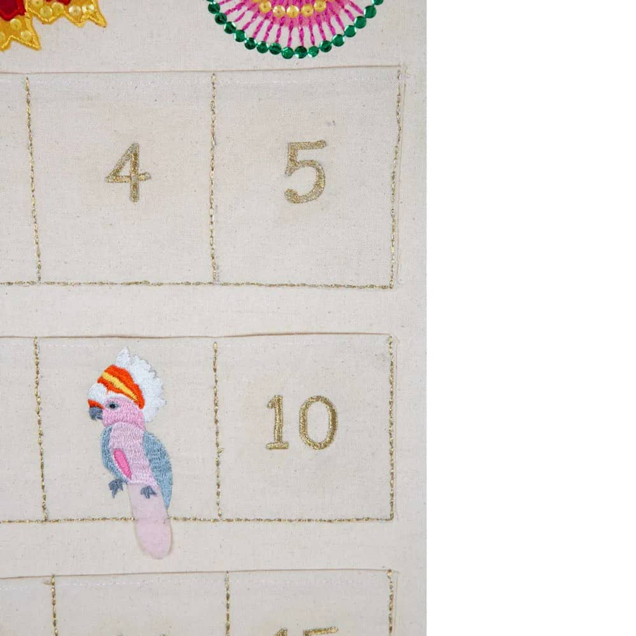 Native Australian Applique Advent Christmas Calendar 70cm Christmas