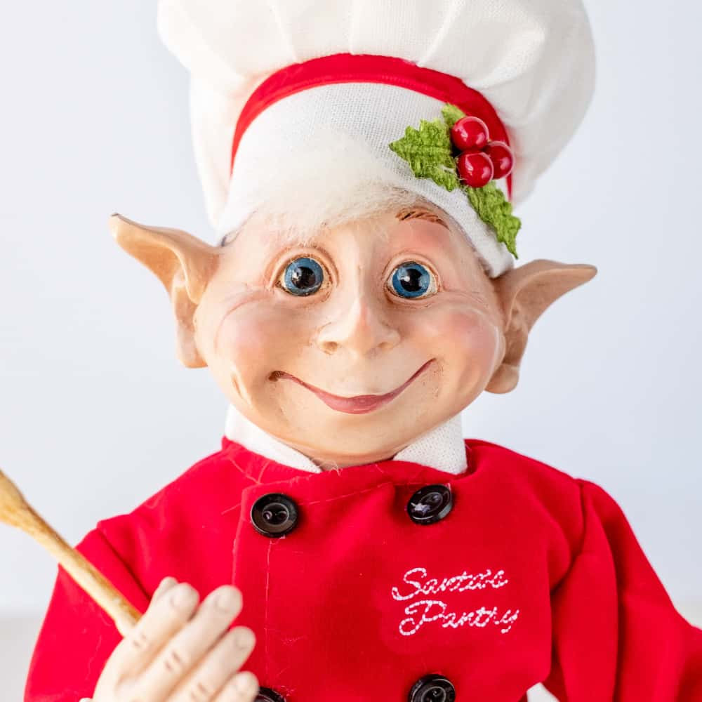 Santas Pantry Chef De Rotisseur Florent Elf - 50cm - Christmas Elves