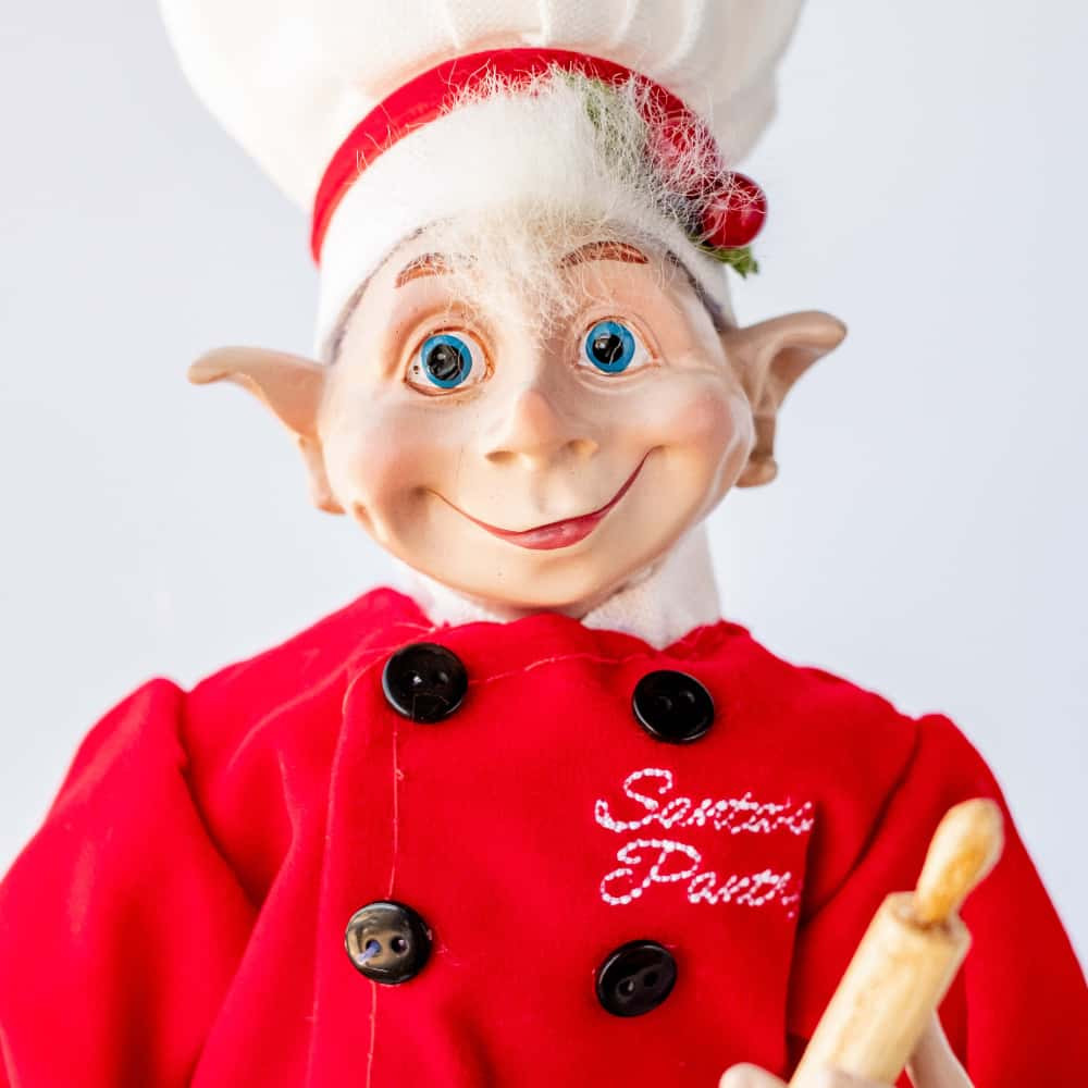 Santas Pantry Commis Chef Edmund Elf - 40cm - Christmas Elves