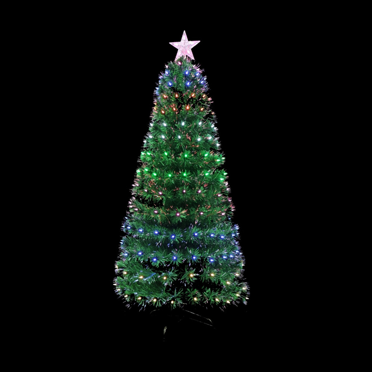 LED Fibre Optic Tree Rainbow - 1.8m - Christmas Elves