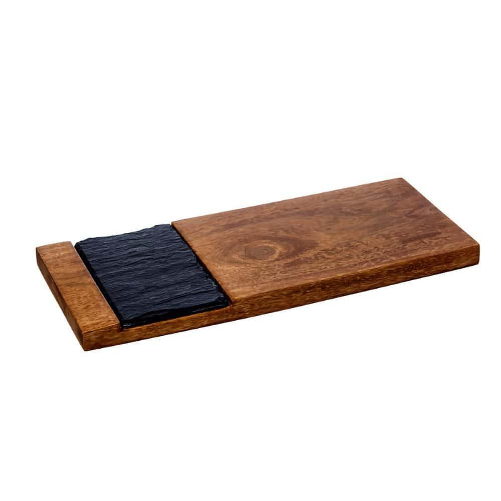 Christmas Elves Wood Paddle with Slate Insert 