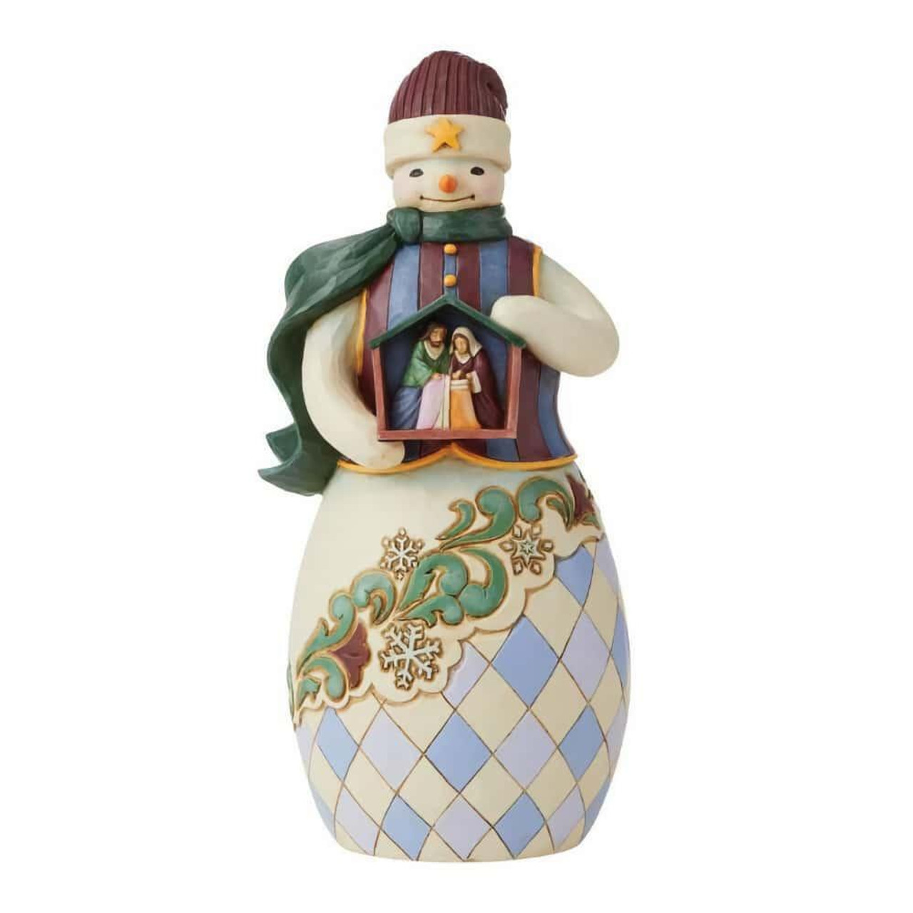  Jim Shore Snowman With Nativity - 24cm 