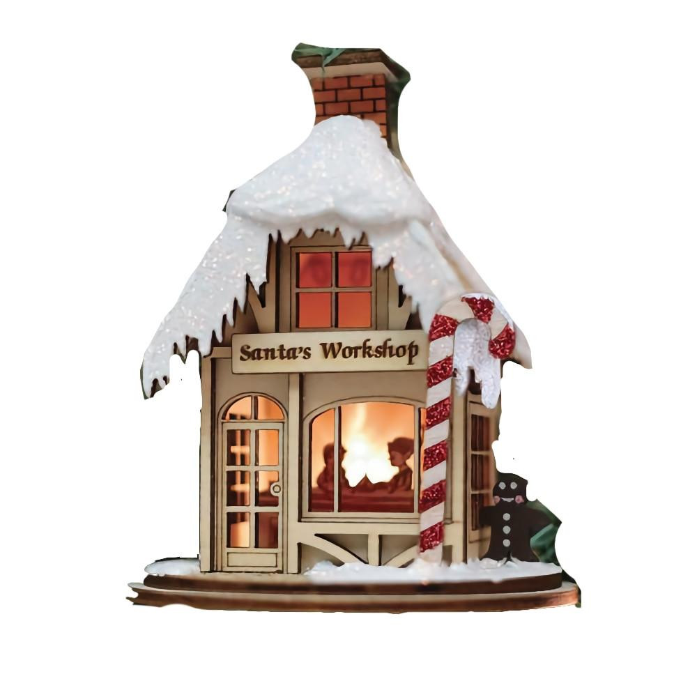 Old World Christmas Glass Santas Workshop Ornament - 8cm 