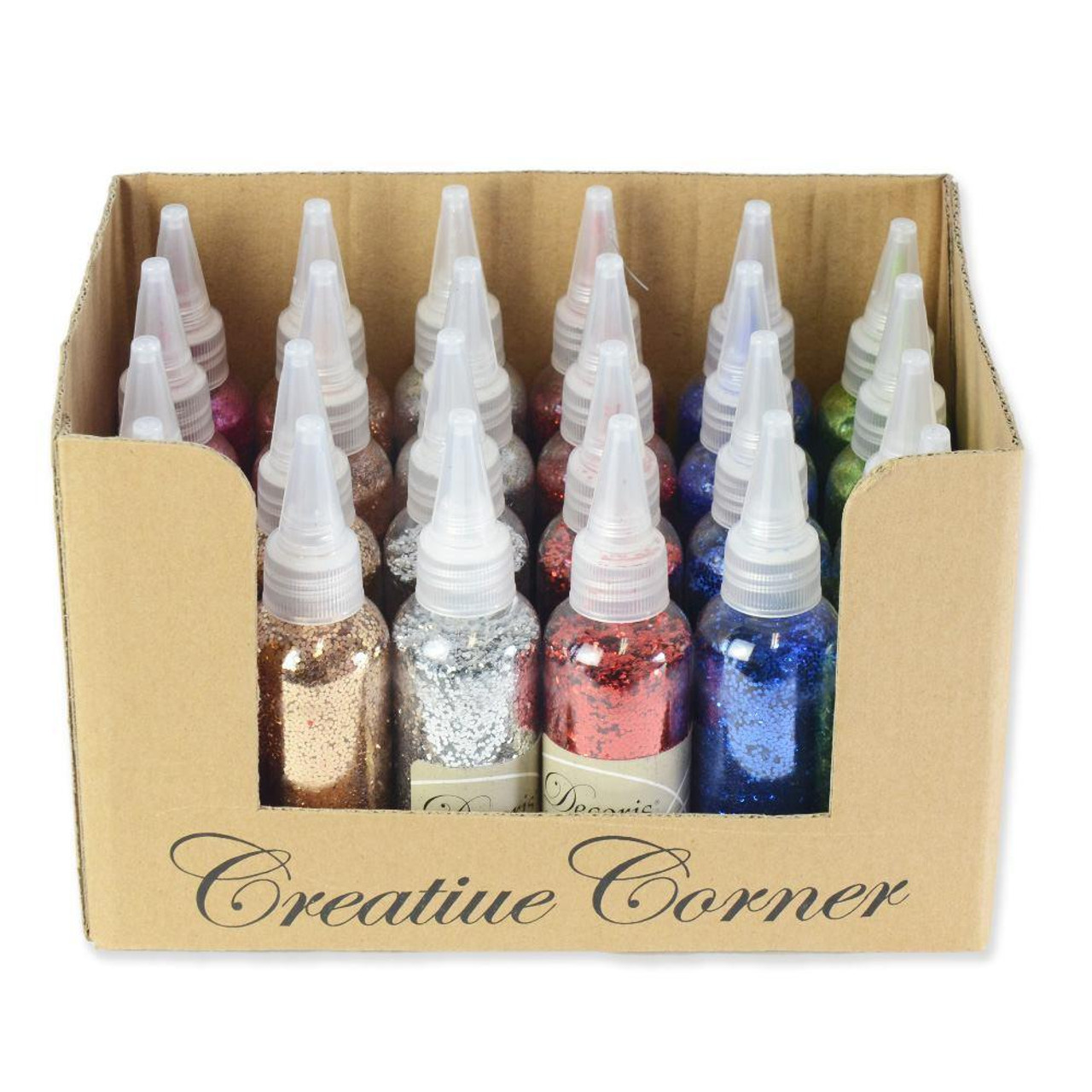 Christmas Elves Christmas Bottle of Glitter (6 Colours) - 12cm 