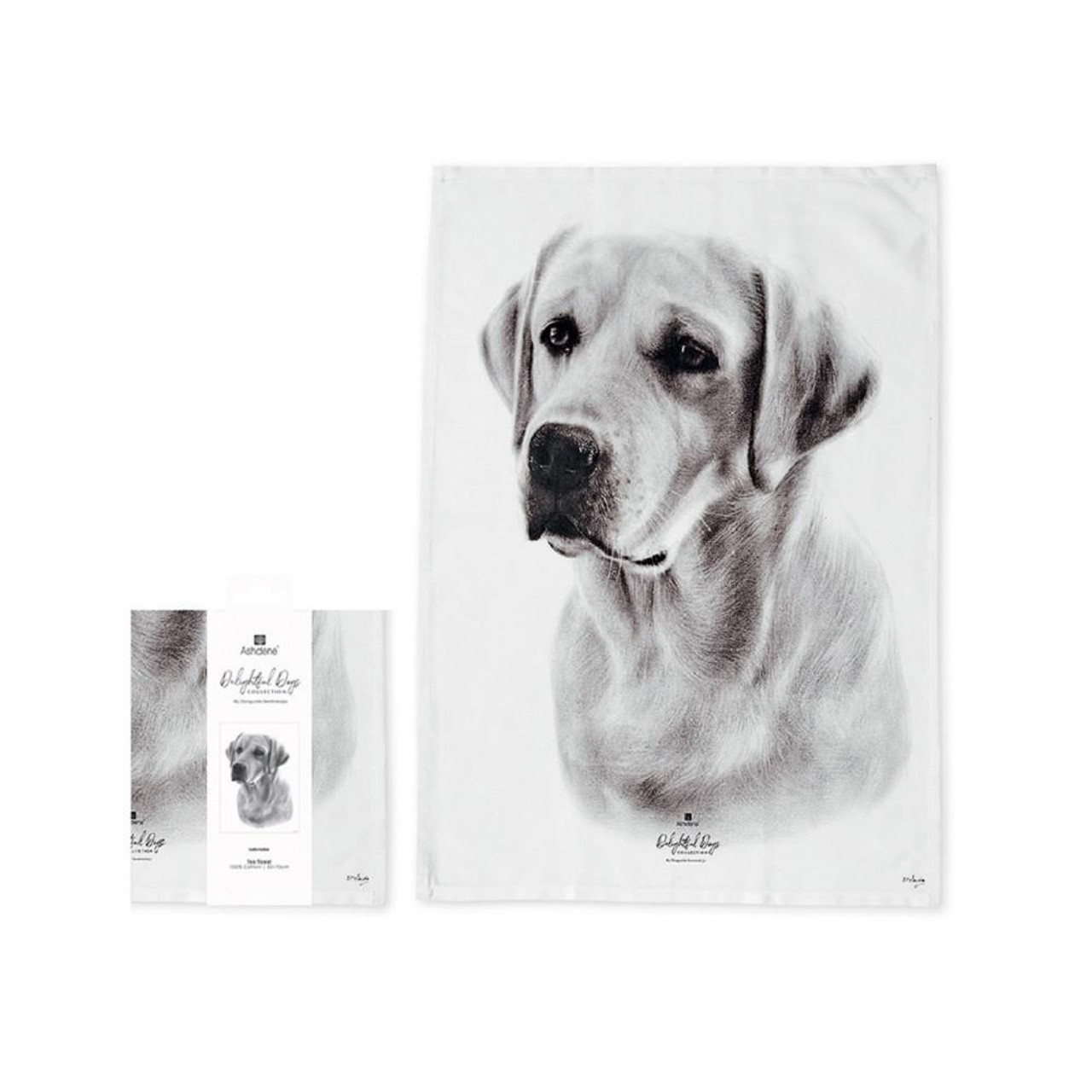 Ladelle Ashdene Delightful Dogs Labrador Kitchen Towel - 70cm 