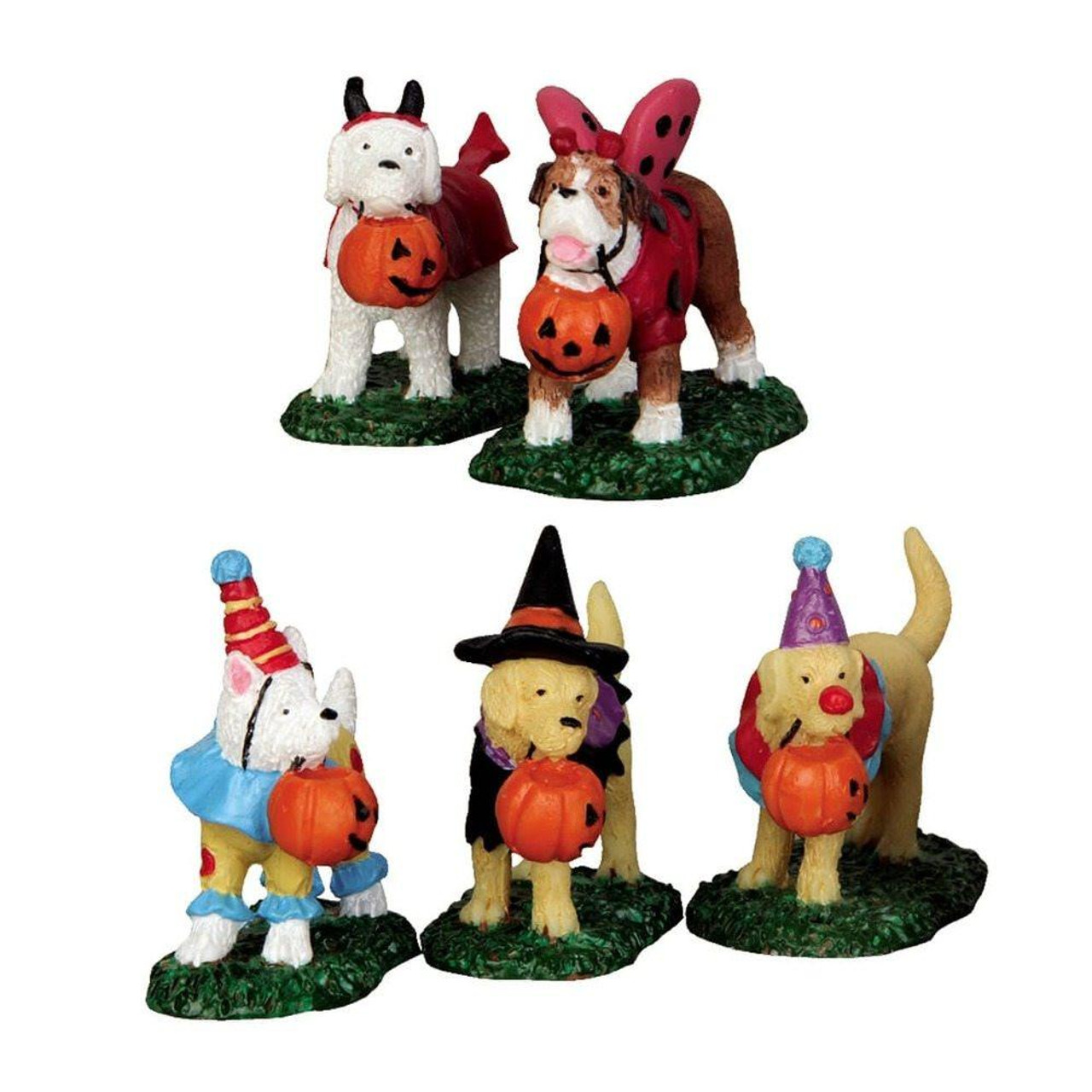 Lemax Christmas Shop Lemax Spooky Town Trick Or Treating Dogs (Set of 5) 