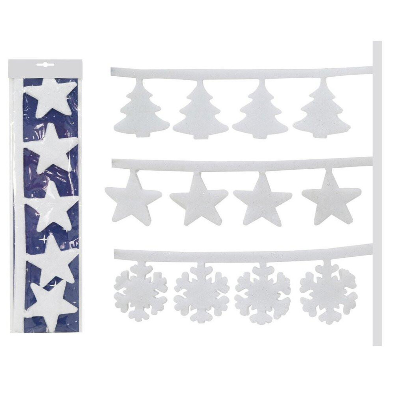 Christmas Elves White Snow Fringe (3 Styles) - 180cm 