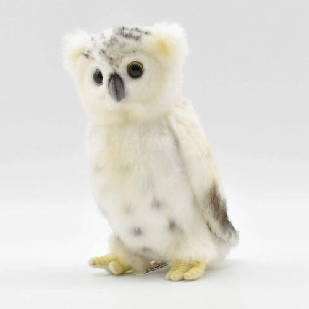Christmas Elves White Snow Owl with Black Spots - 18cm 