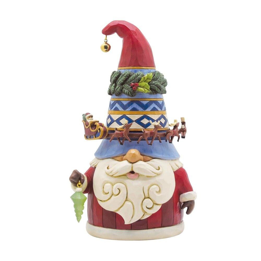  Jim Shore Rotating Gnome On Sleigh - 22.5cm 