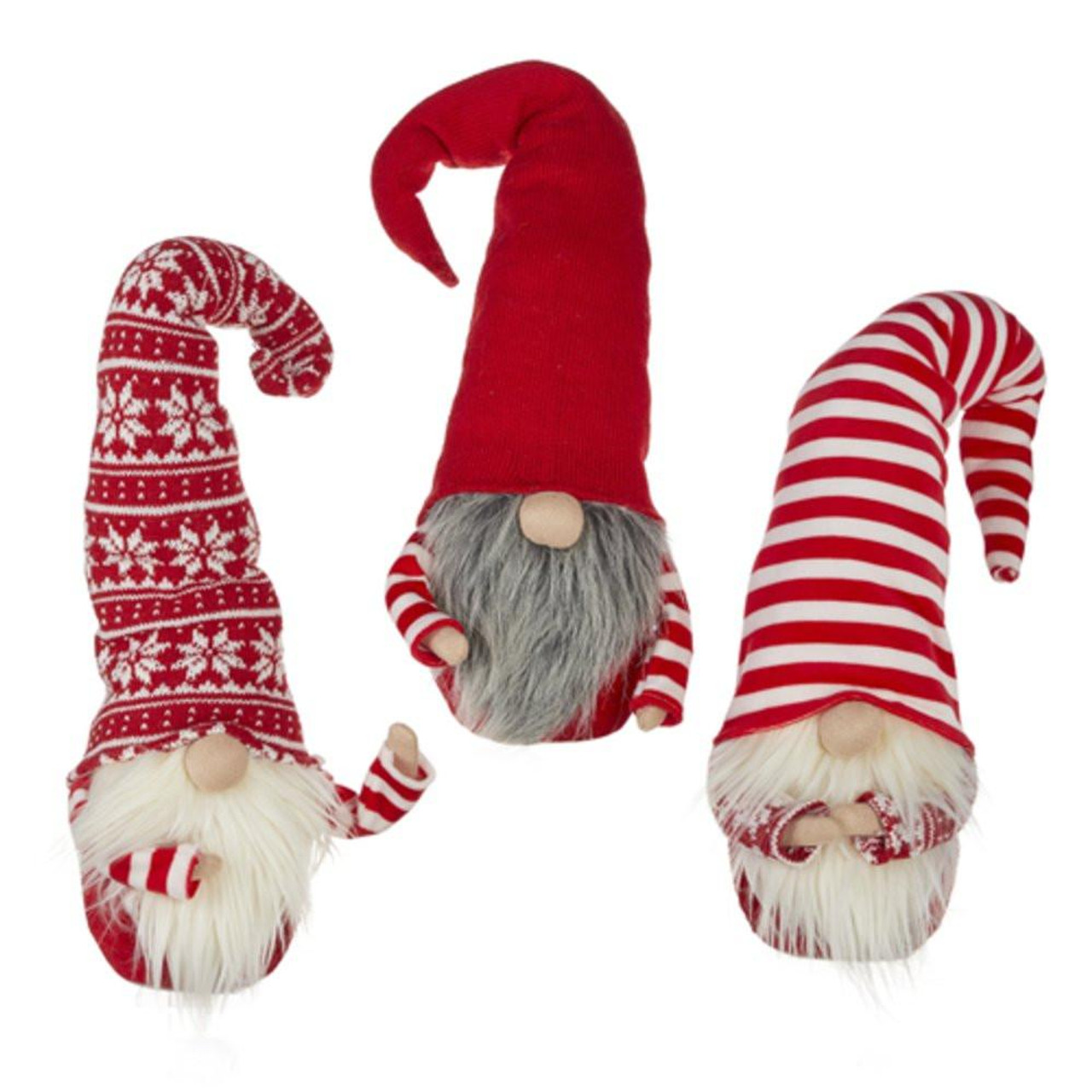 RAZ Imports Red and White Gnome (3 Styles) - 37.5cm 
