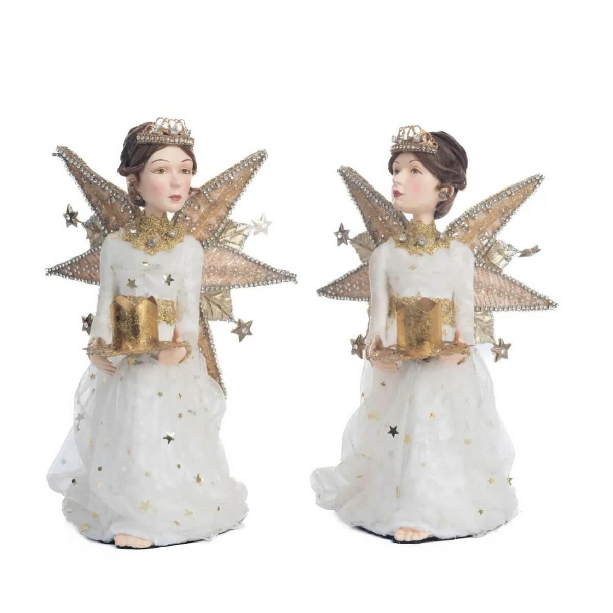 Katherines Collection Katherines Celestial Angel Candle Holder (Set of 2) - 24cm 