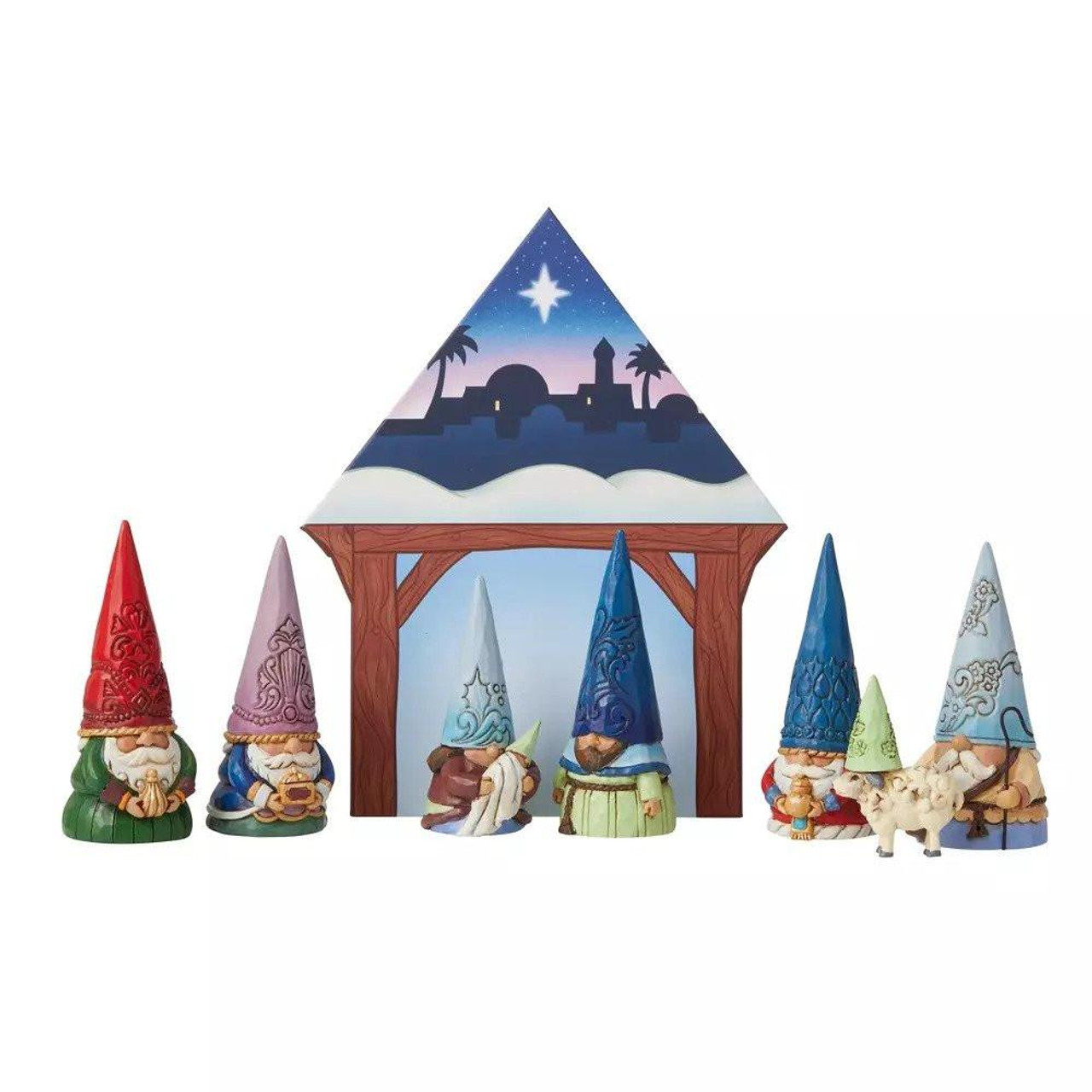  Jim Shore Gnome Nativity (Set of 8) - 16.5cm 