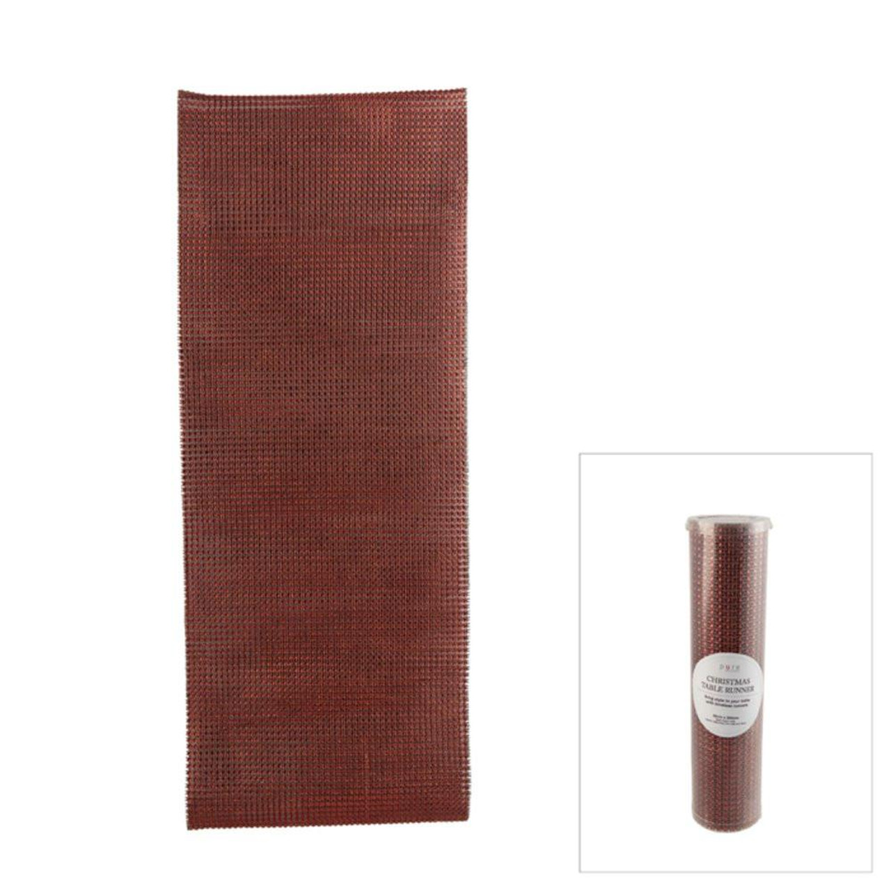 Christmas Elves Red Diamonte Table Runner - 200cm 