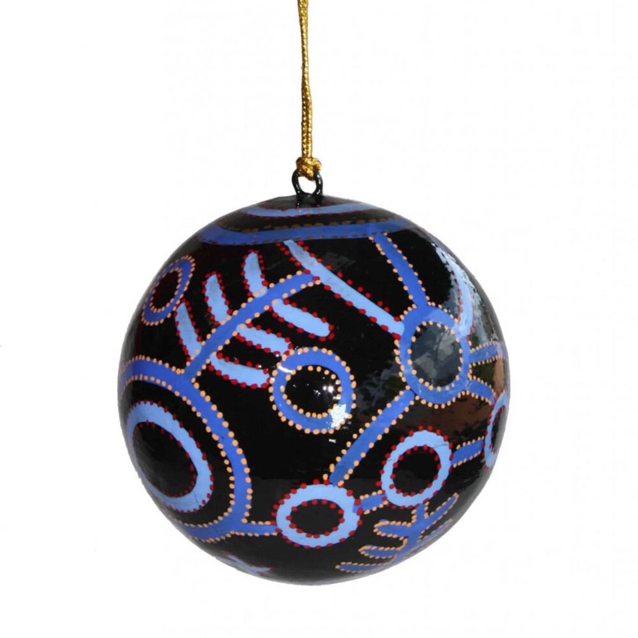 Hanging Ornament Aboriginal Christmas Bauble