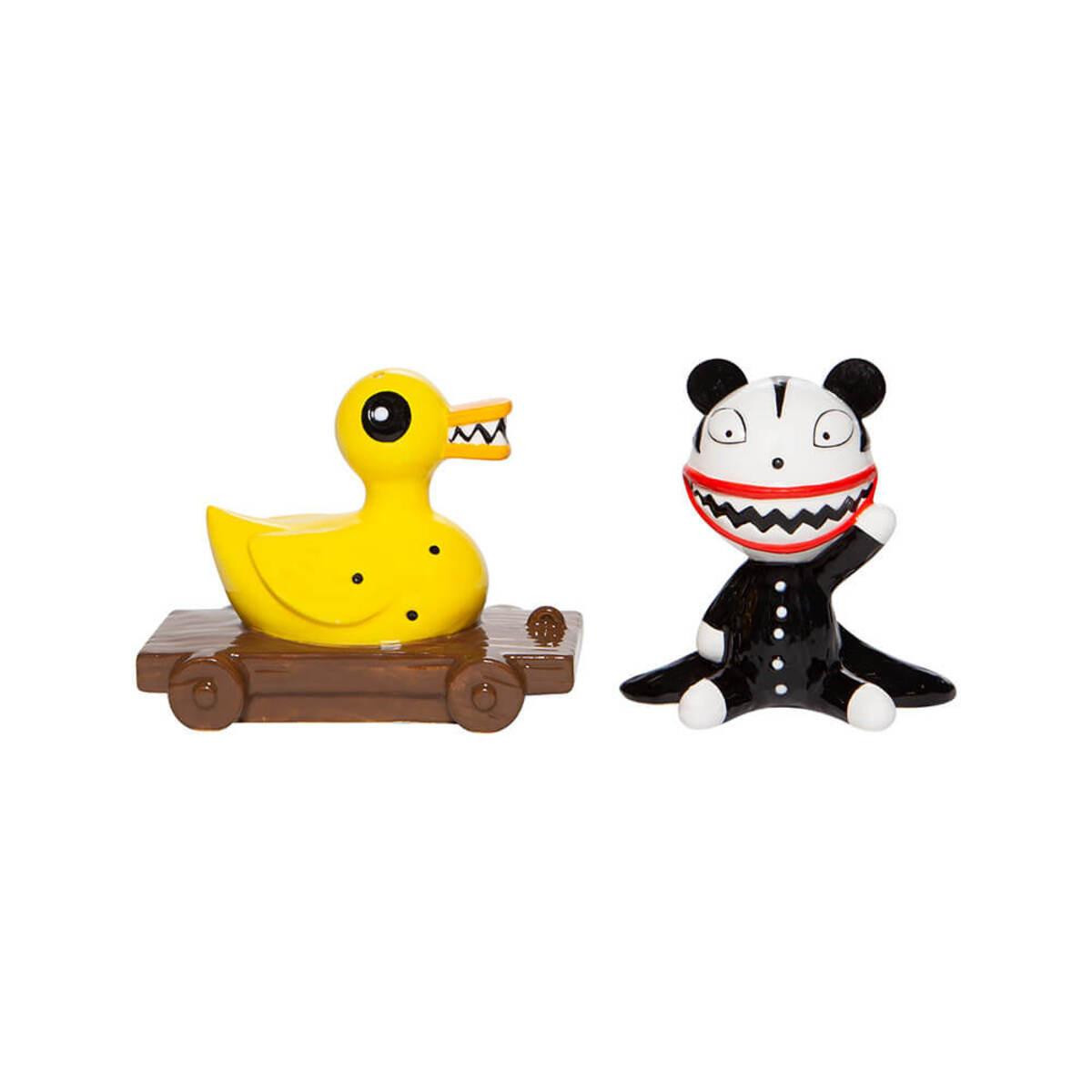 Disney Christmas Decorations Nightmare Before Christmas Scary Teddy and Killer Duck Salt & Pepper Set - 8cm 