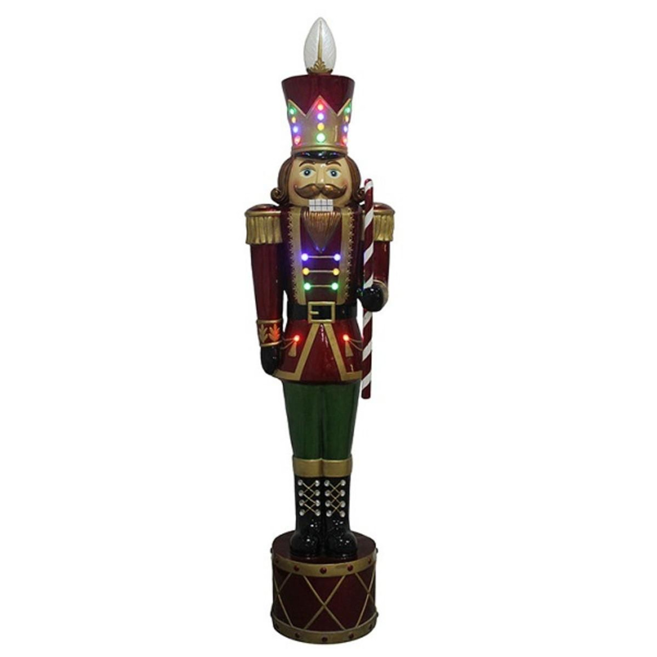 Christmas Elves Nutcracker with LED Multicolour Lights - 152cm 