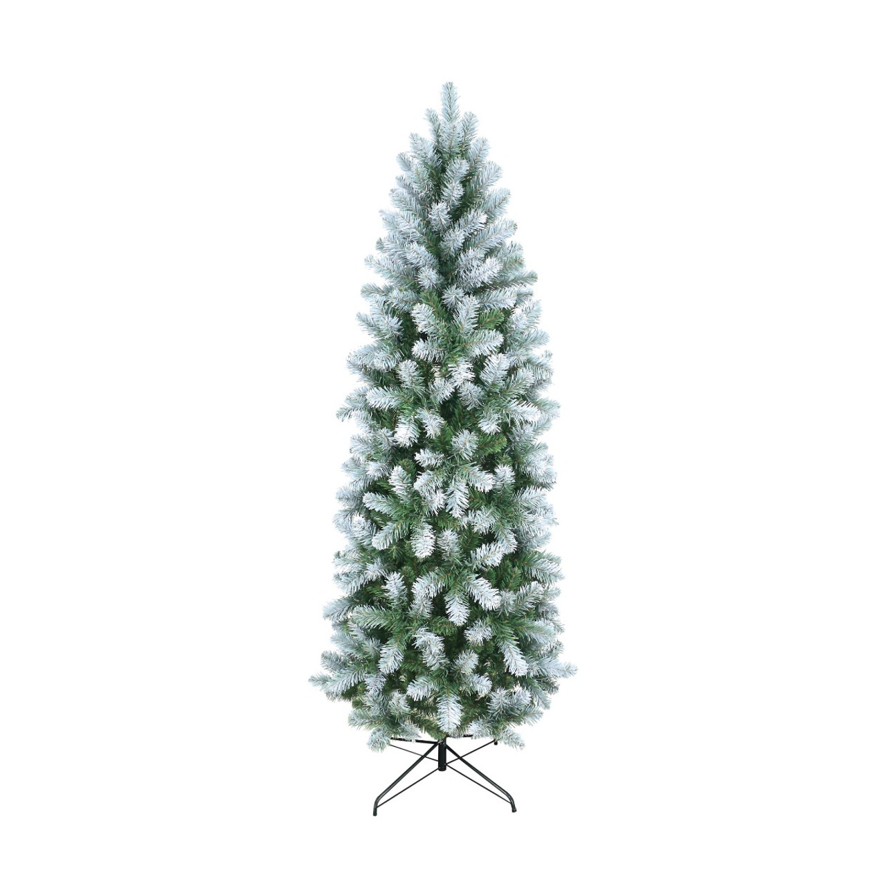 Oncor Christmas Trees 6FT Allegheny Snow Covered Slim Green Christmas Tree - 180cm