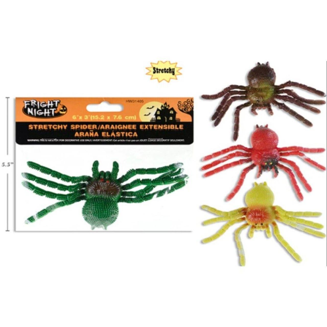 Witches of Halloween Stretchy Spider (4 Colours) - 15cm 