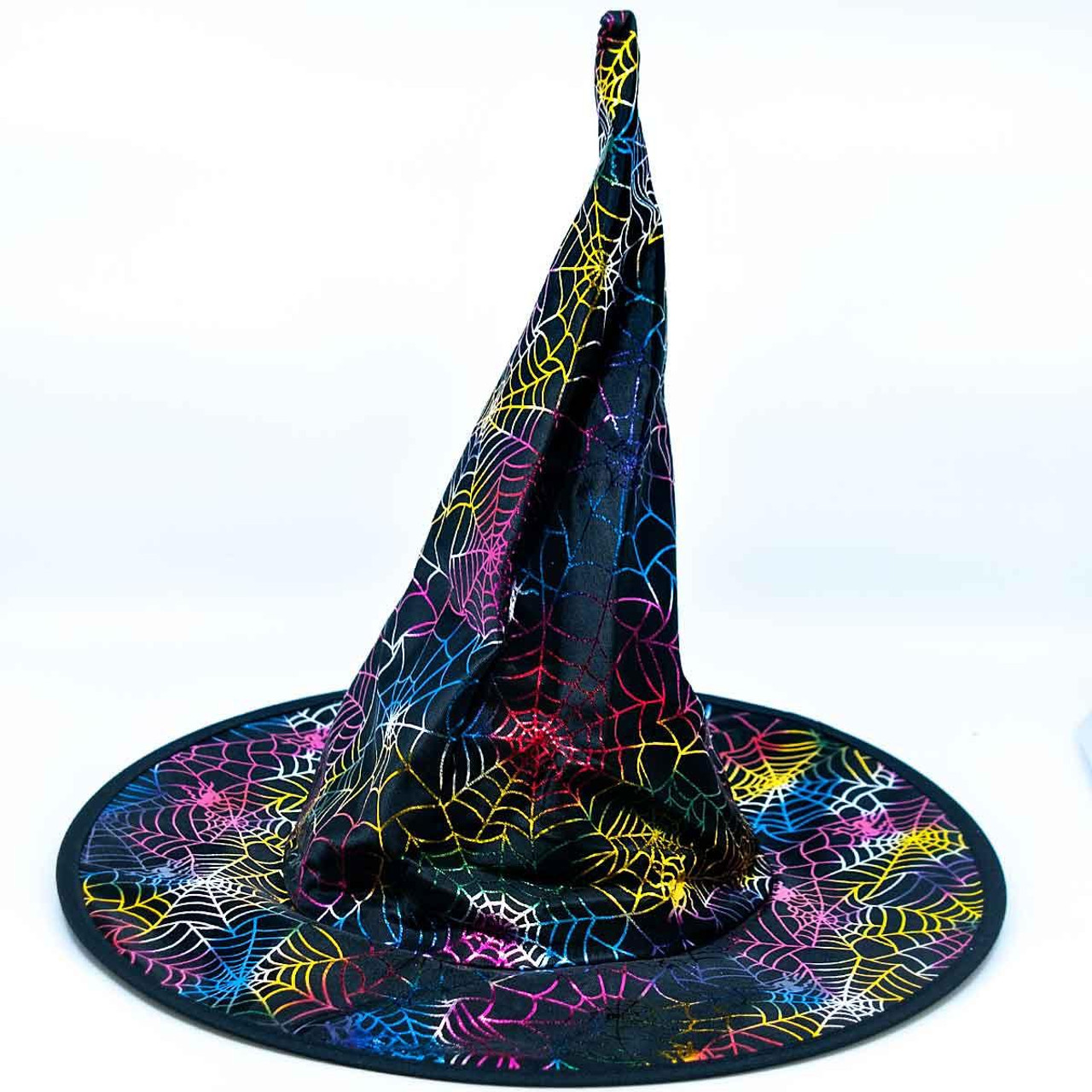 Witches of Halloween Witch Hat with Neon Web (Adult Size) 