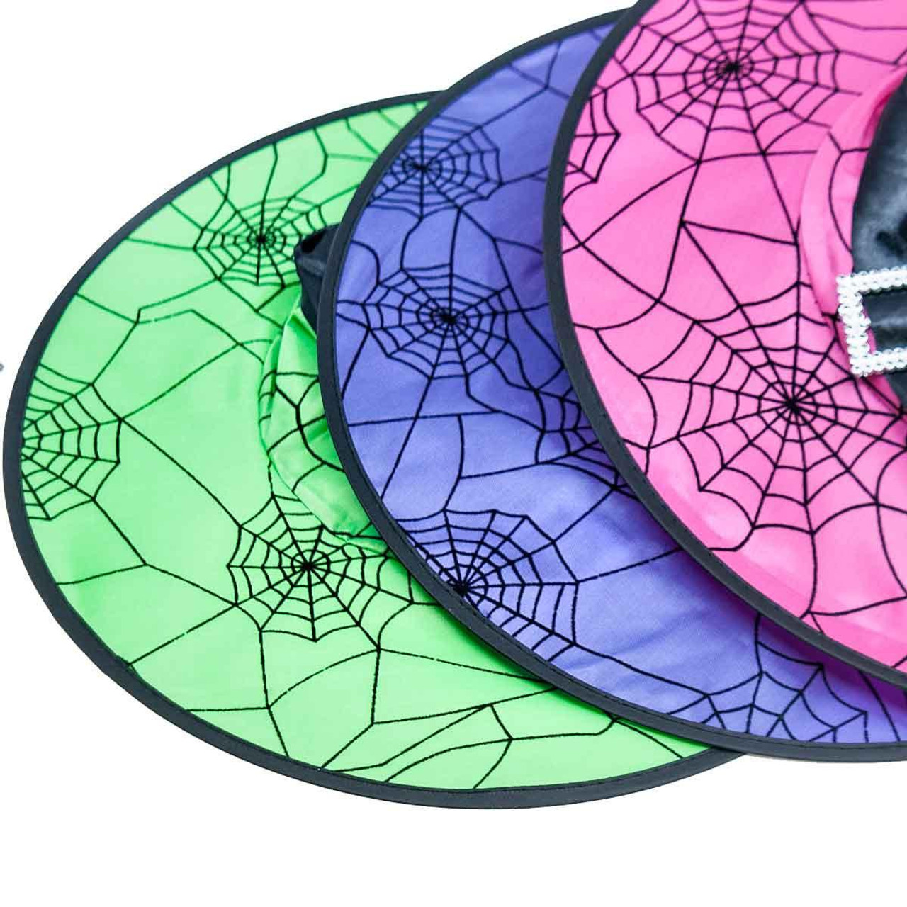 Witches of Halloween Spider Web Witch Hat with Buckle (3 Styles) - 38cm 