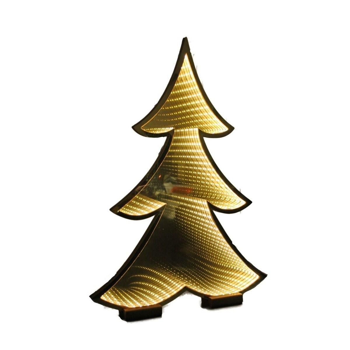 Christmas Elves Golden Standing Infinity Light Tree (Indoor) - 60cm 