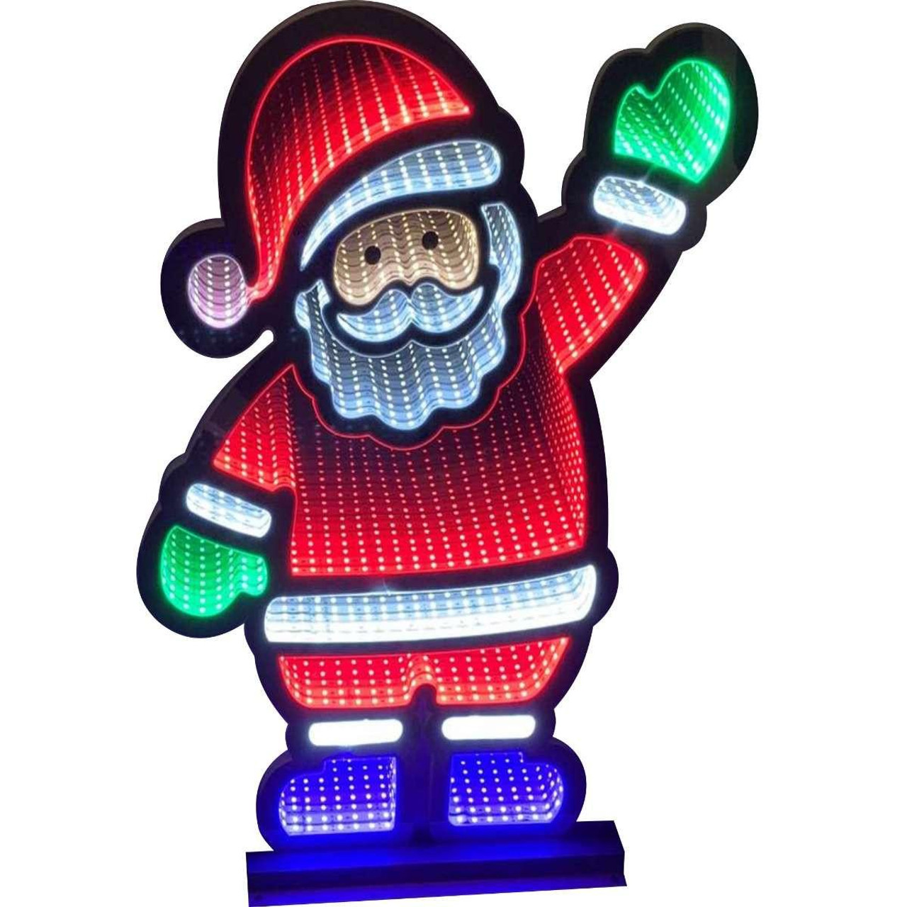 Christmas Elves Santa Claus Infinity Light (Indoor) - 74cm 