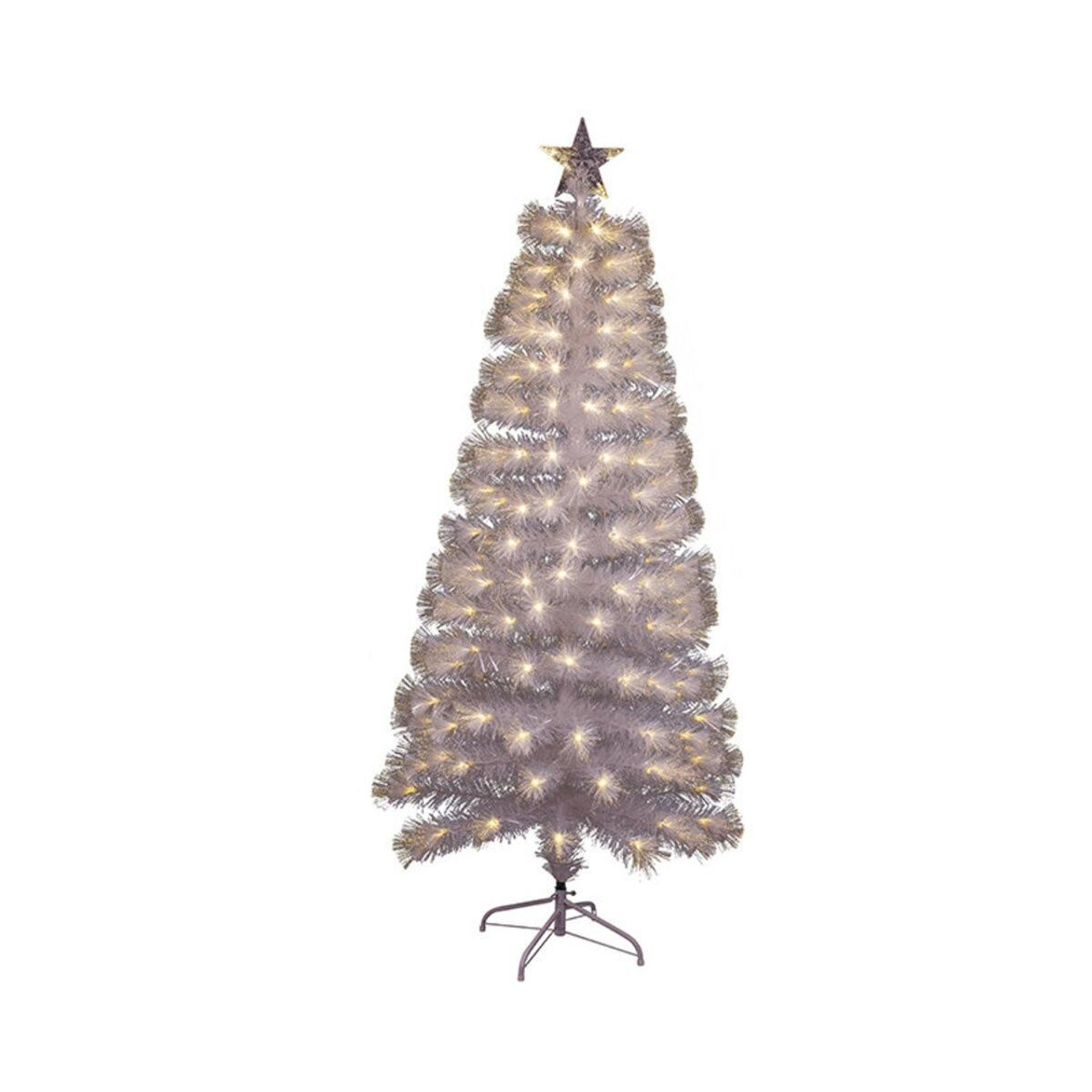 Christmas Elves Warm White LED Fibre Optic Tree Flash - 150cm 
