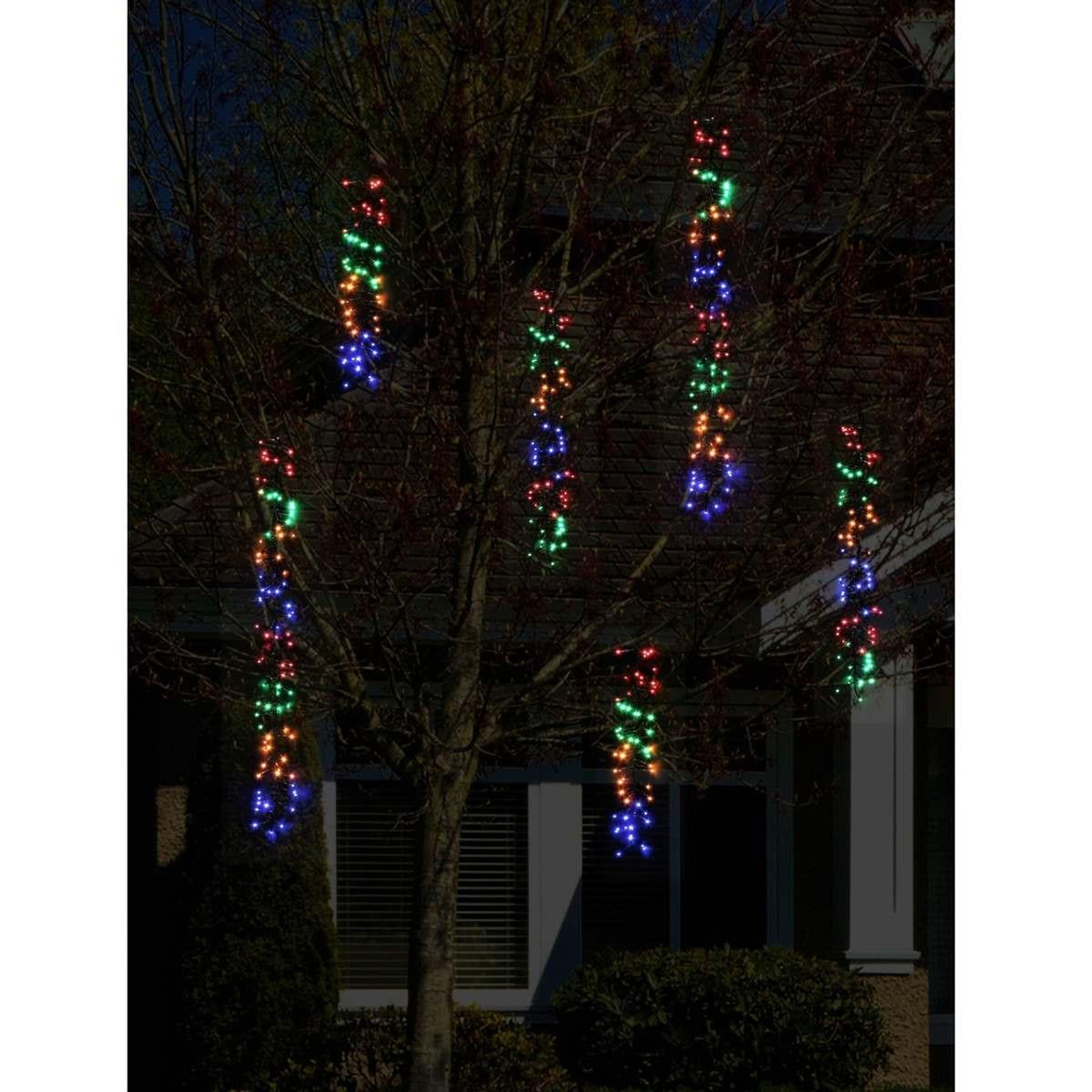 Christmas Elves 480 LED Tree Clusters Multicolour (6 Drops) - 10m 