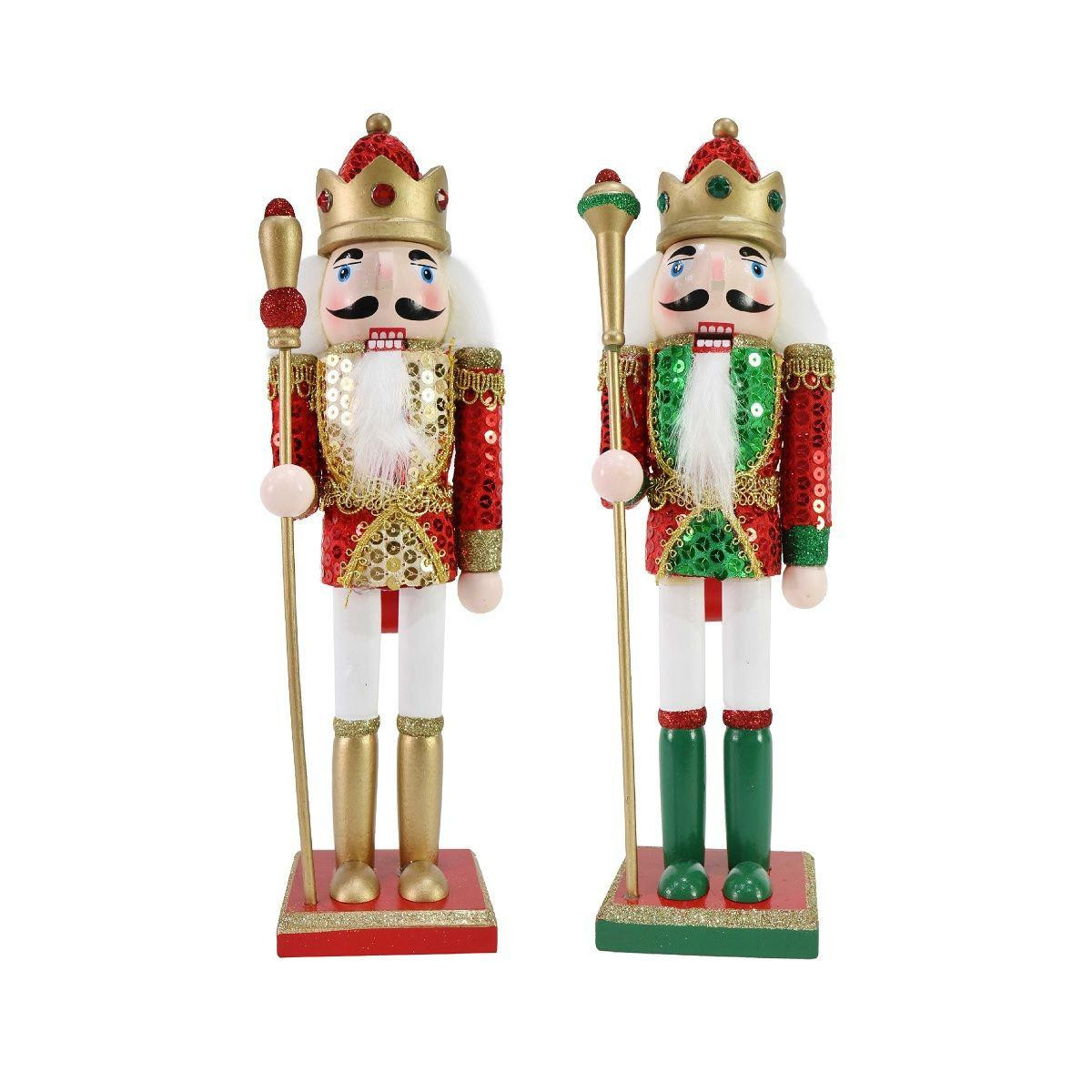 Christmas Elves Sequins Glitter Nutcracker (2 Styles) - 30cm 
