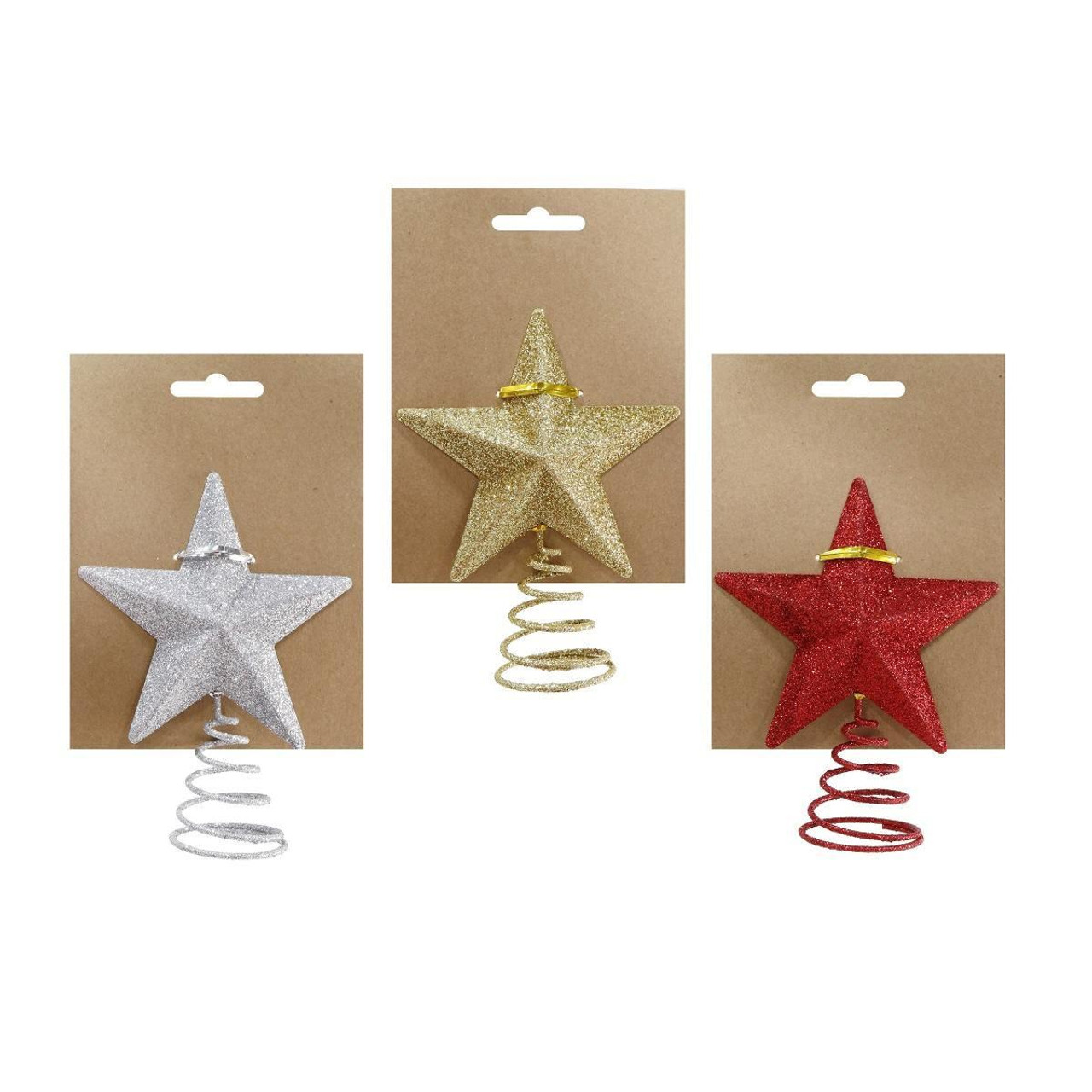 Christmas Elves Glitter Mini Star Topper (3 Colours) - 13cm 