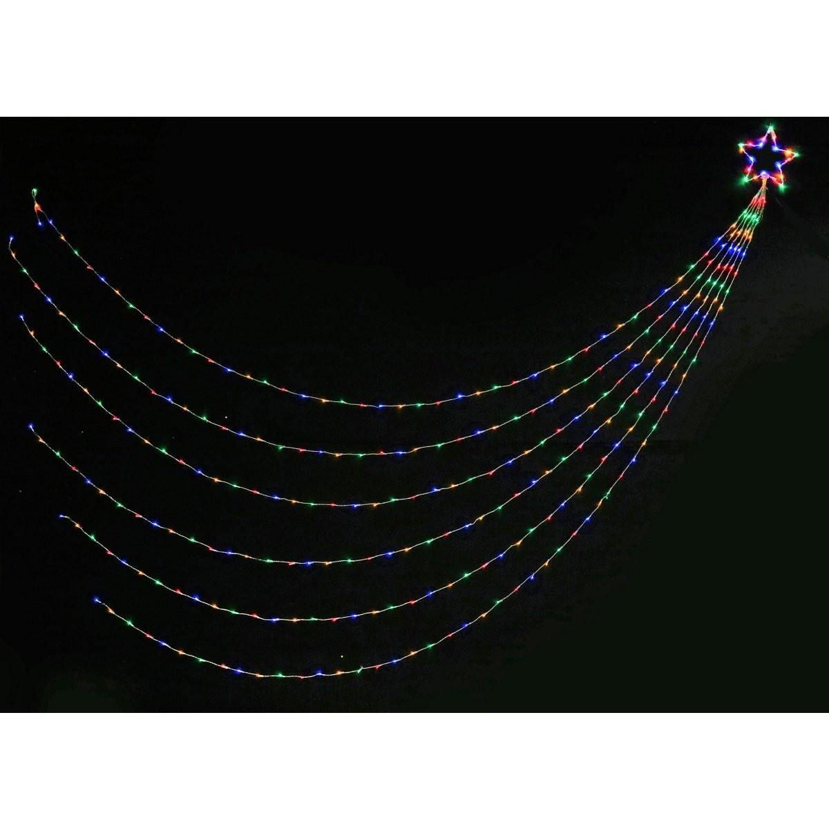 Christmas Elves LED Waterfall Star Light Multicolour - 4.9m 